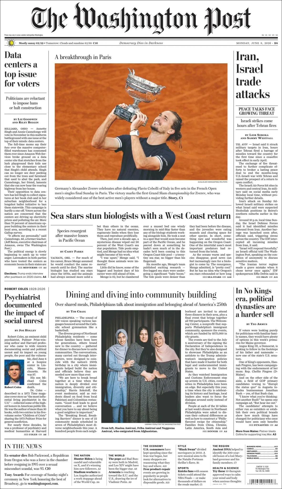 Portada de The Washington Post