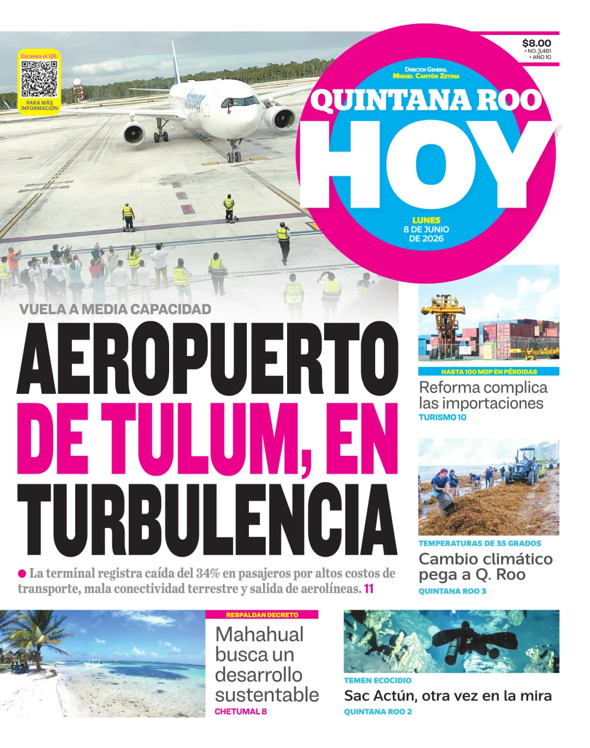 Portada de Quintana Roo Hoy (portada)