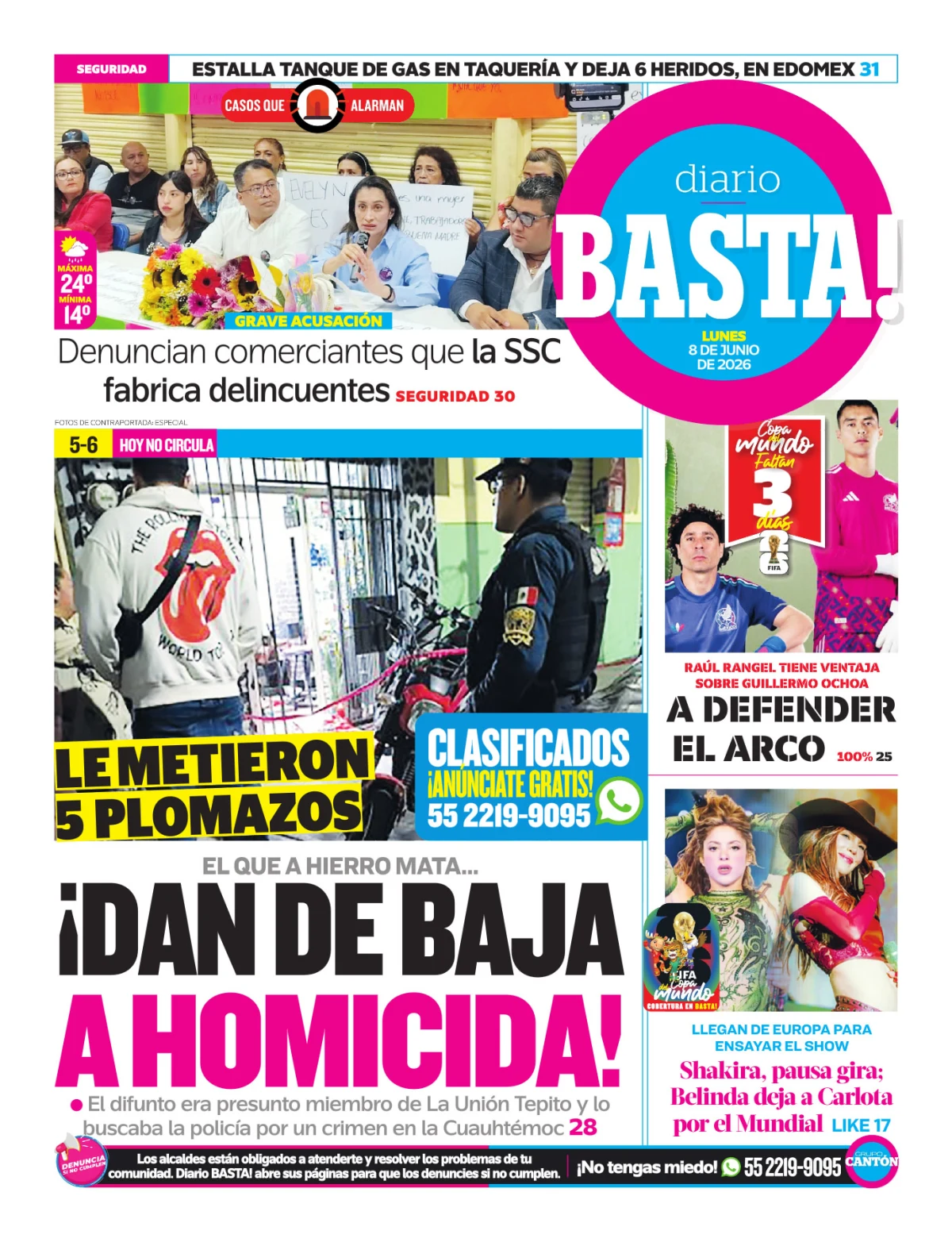 Portada de Basta! (contraportada)
