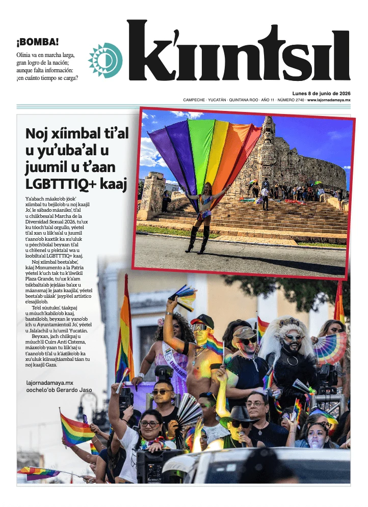 Portada de La Jornada - Kiintsil del lunes, 8 de junio de 2026