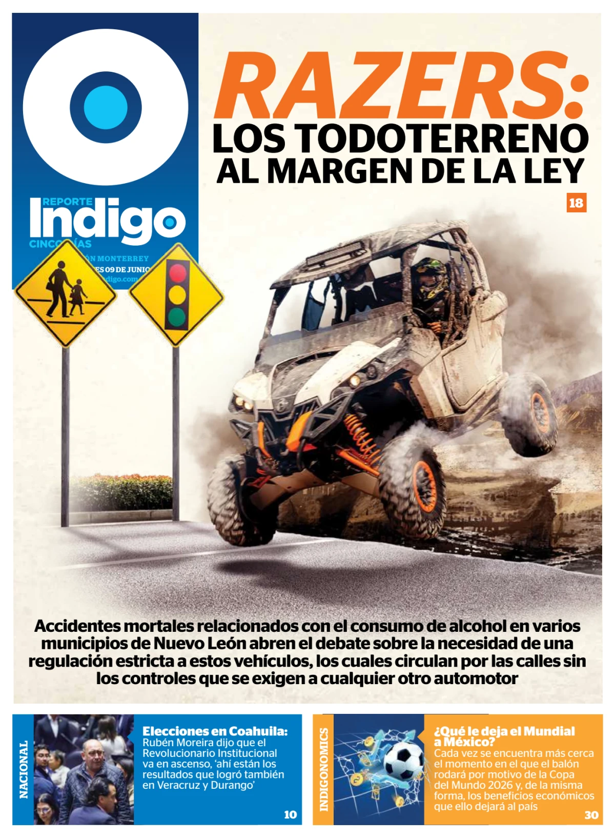 Portada de Reporte Indigo Monterrey del martes, 9 de junio de 2026