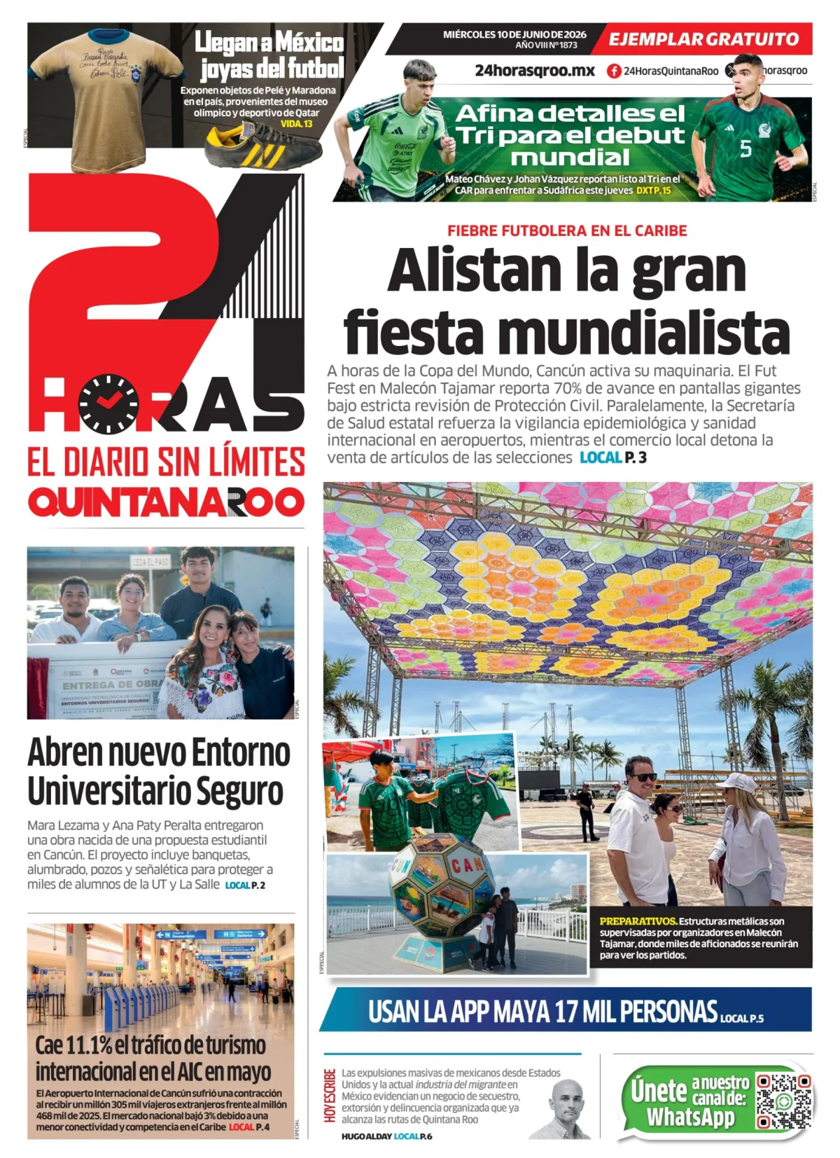 Portada de 24 Horas Quintana Roo