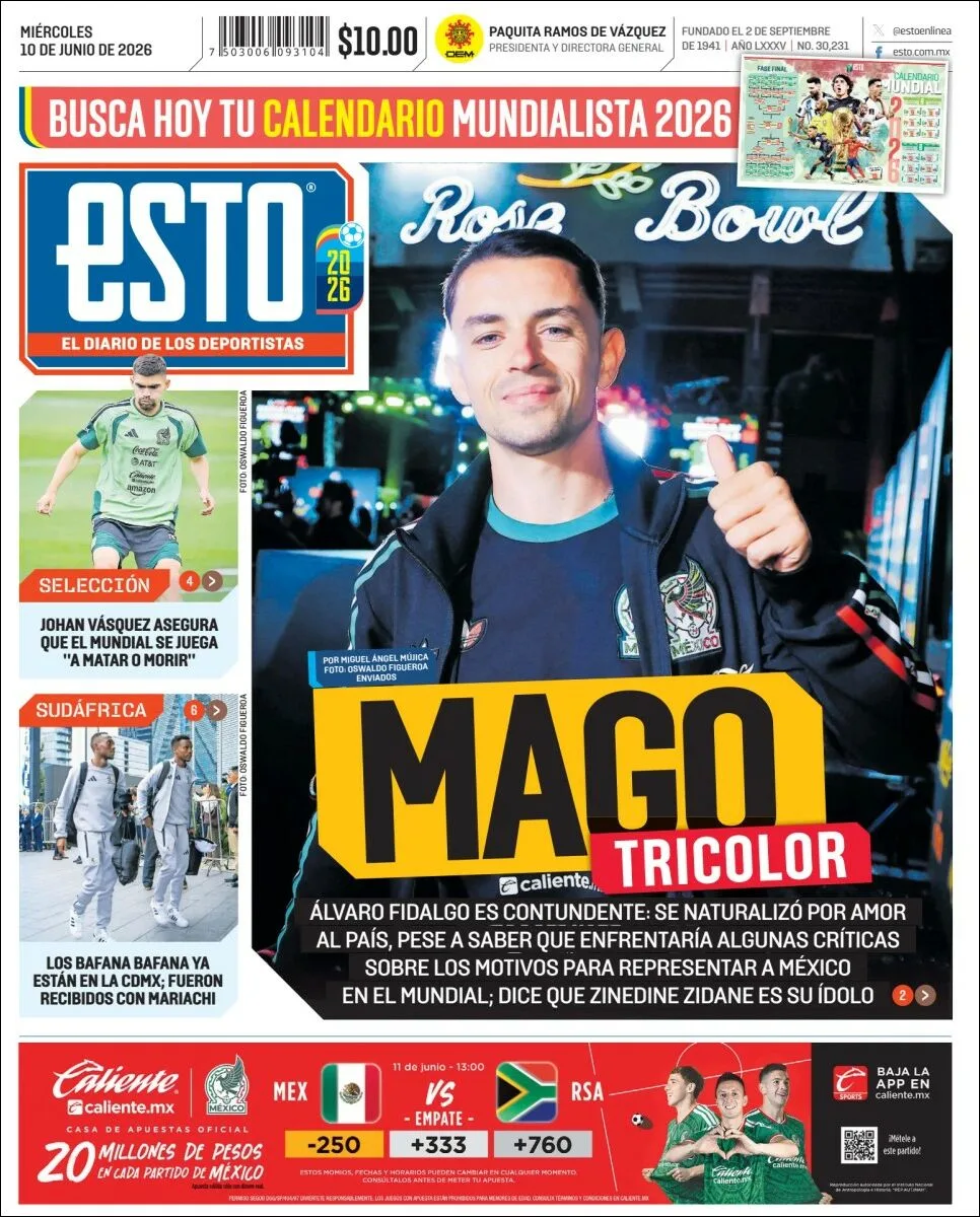 Portada de Esto del miércoles, 10 de junio de 2026