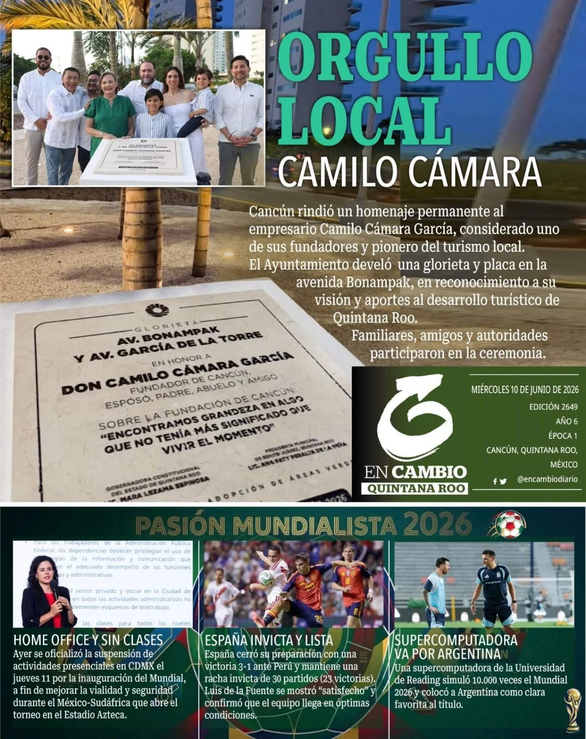 Portada de En Cambio - Quintana Roo (contraportada)