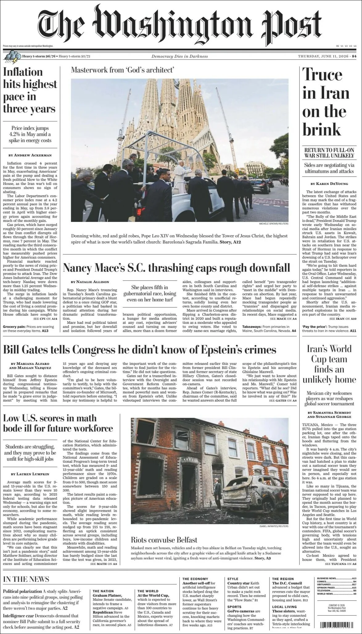 Portada de The Washington Post