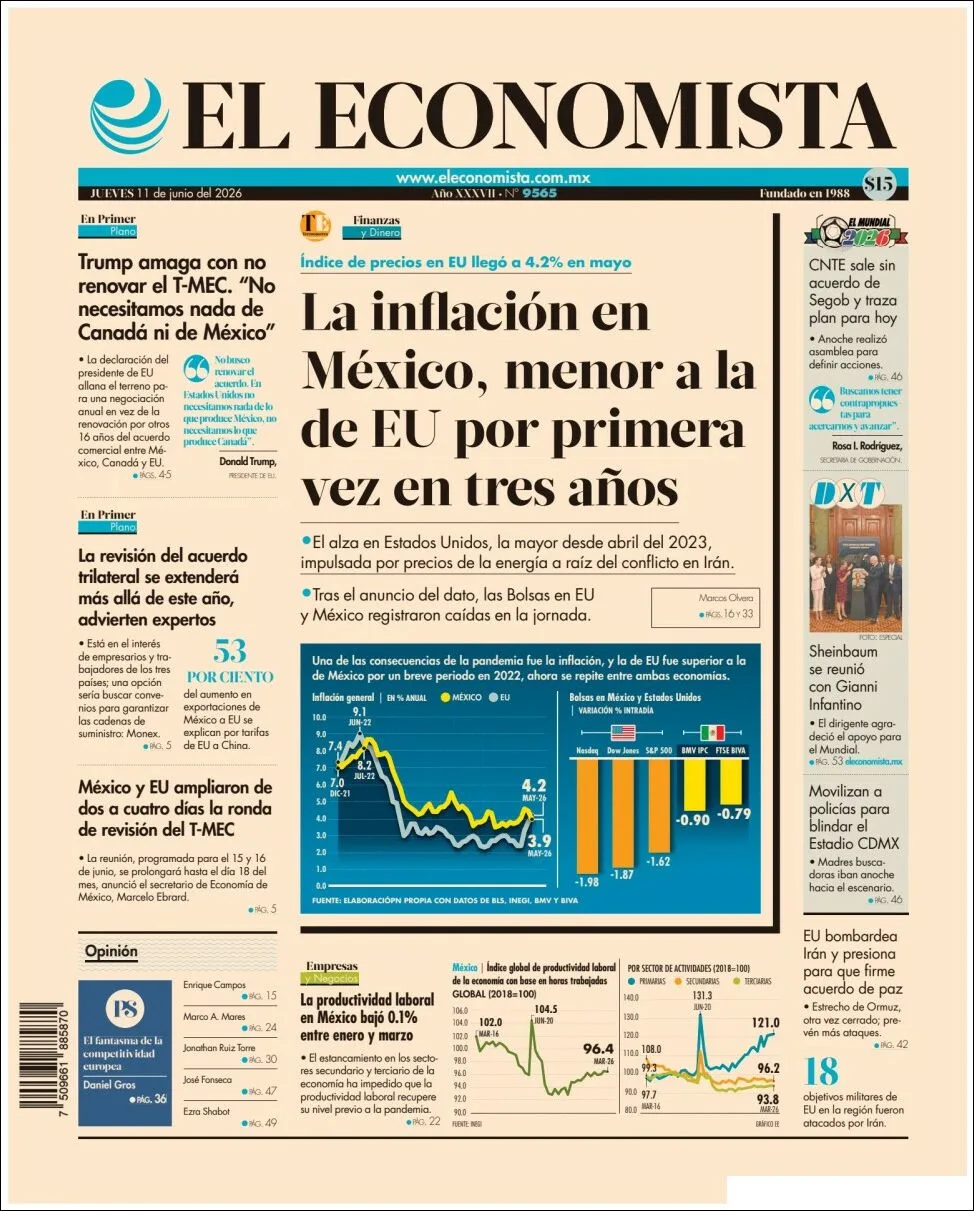 Portada de El Economista del 2026-06-11