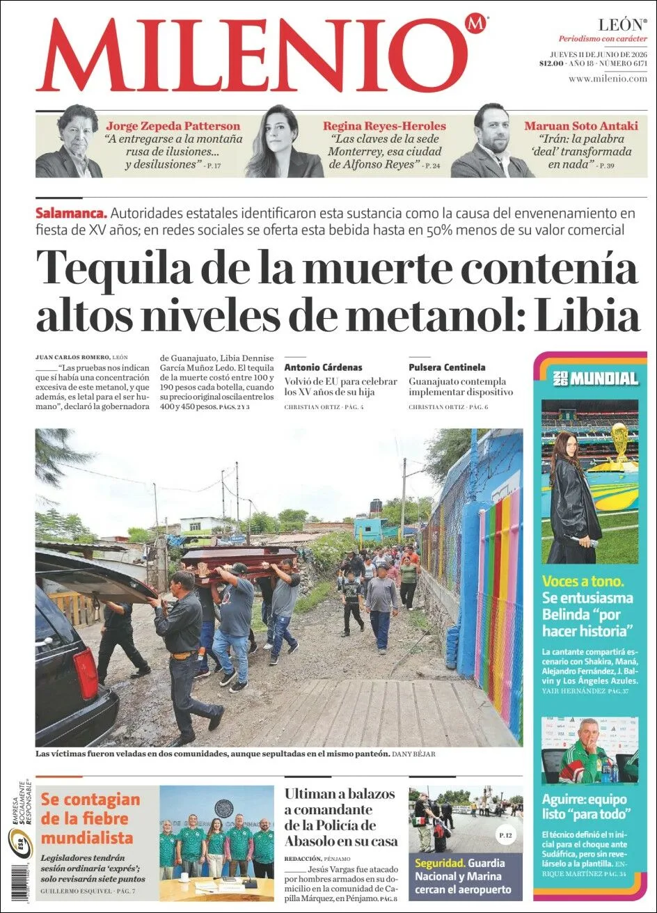 Portada de Milenio Leon del jueves, 11 de junio de 2026