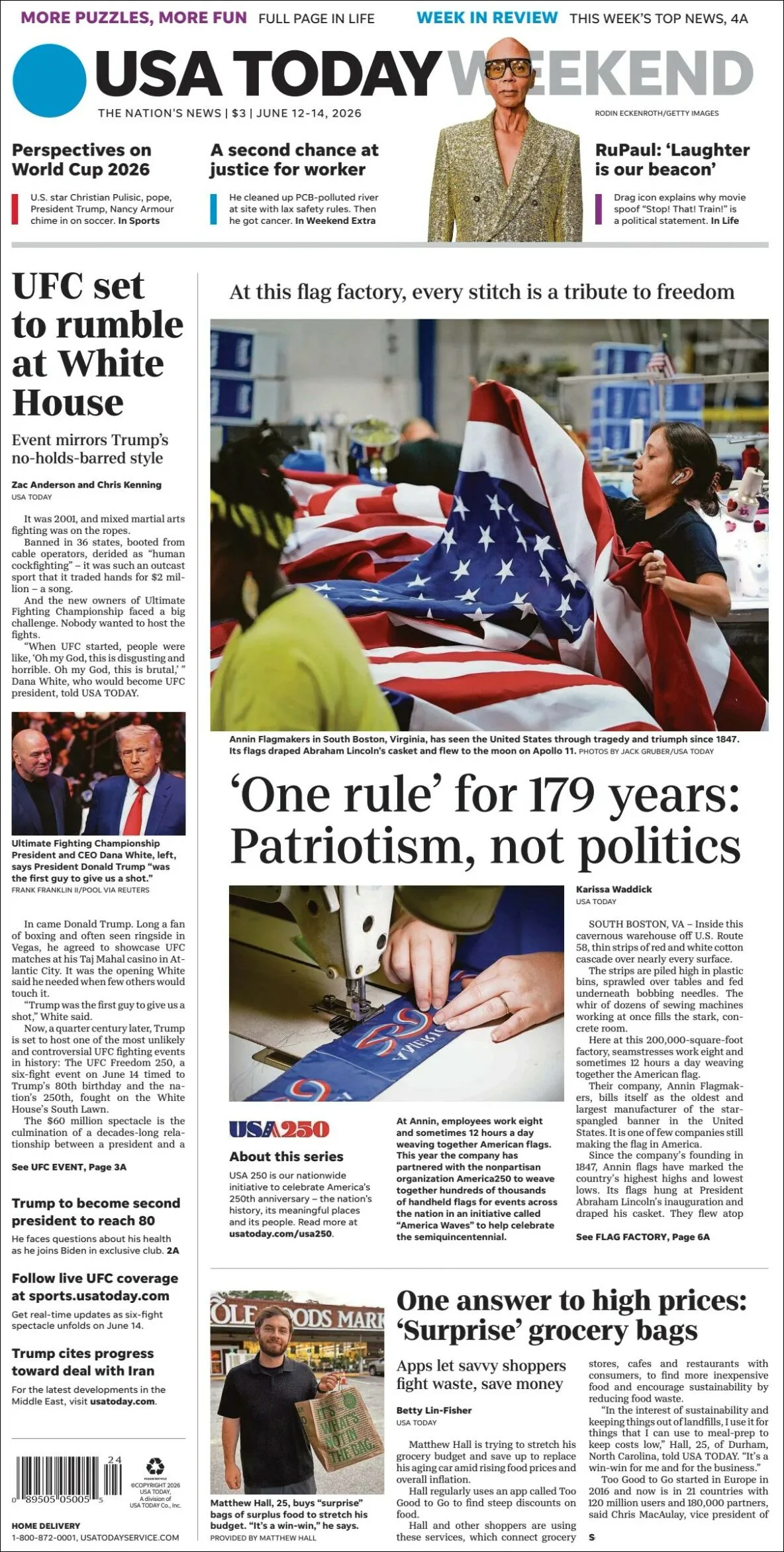 Portada de Usa Today