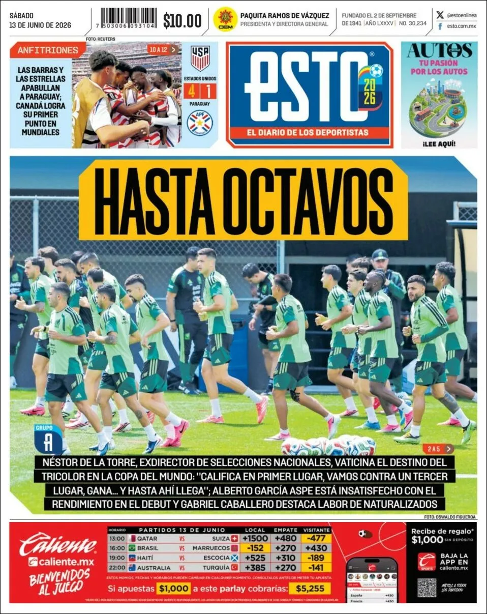 Portada de Esto del sábado, 13 de junio de 2026
