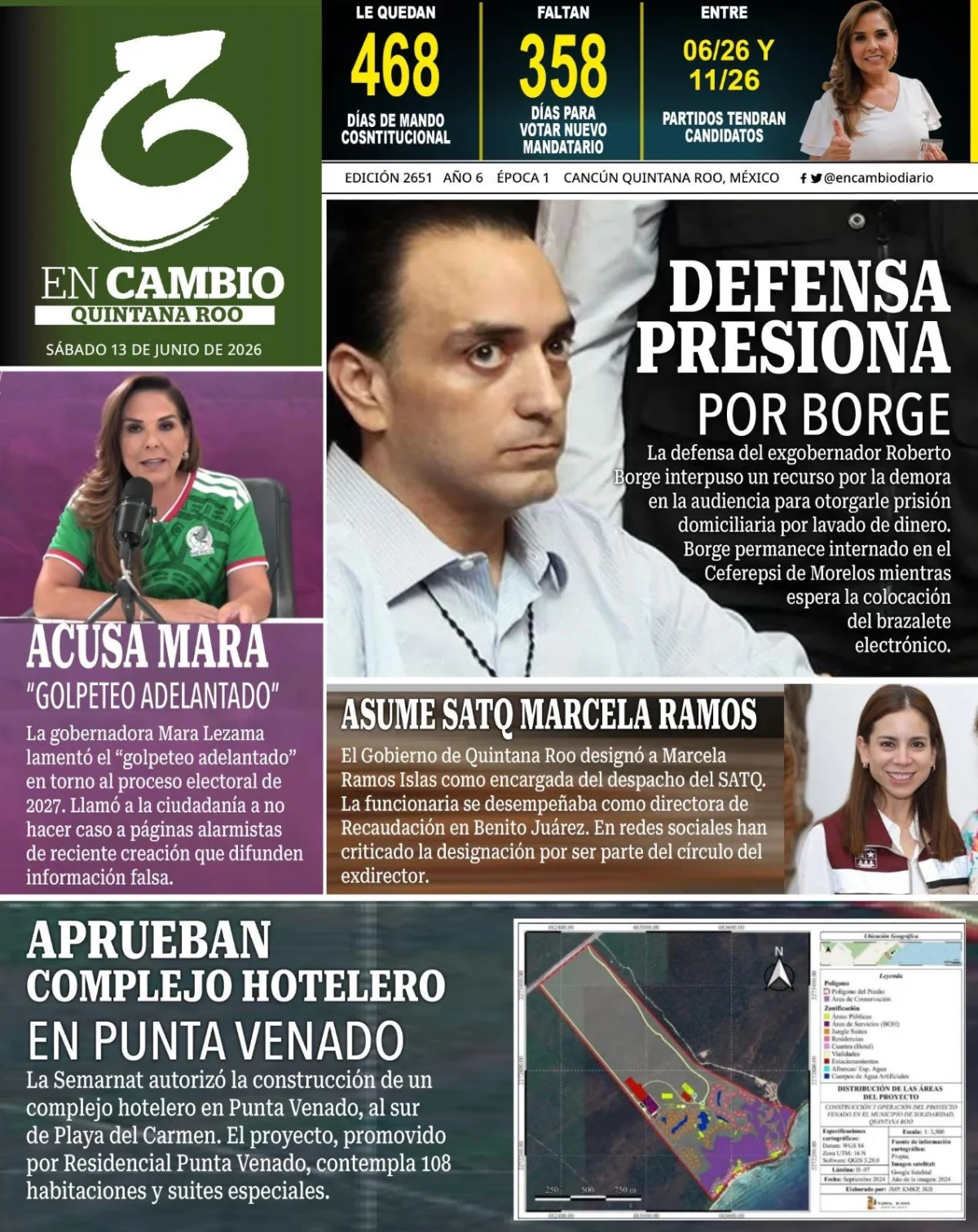 Portada de En Cambio - Quintana Roo (portada) del 2026-06-13