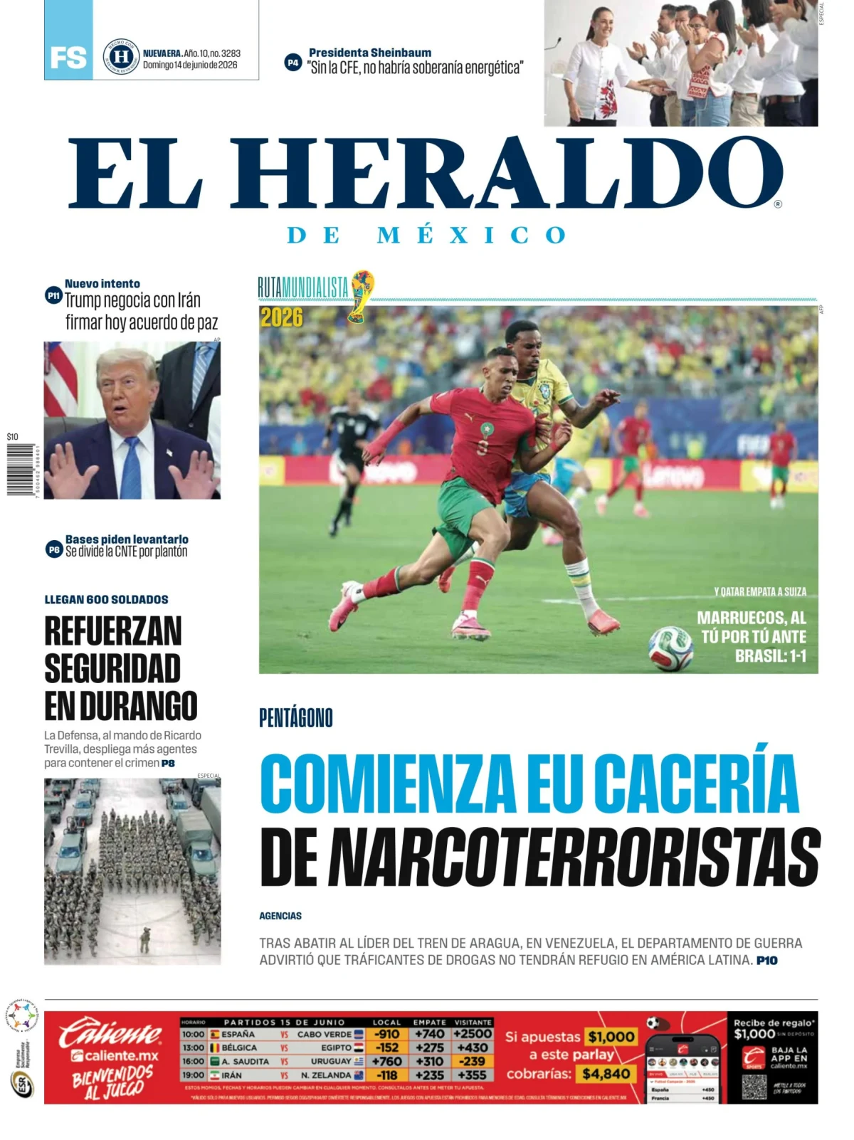 Portada de El Heraldo de Mexico