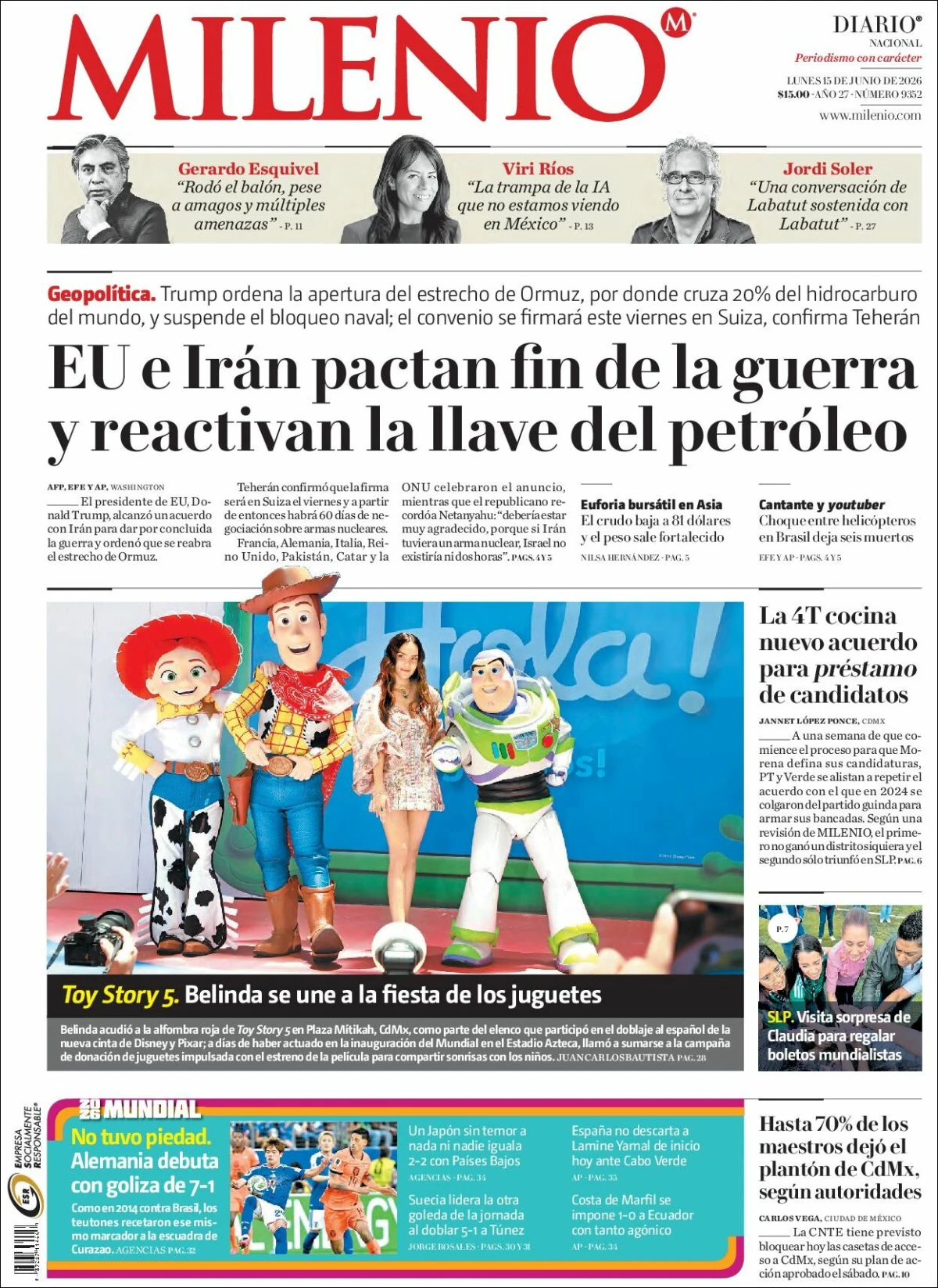 Portada de Milenio