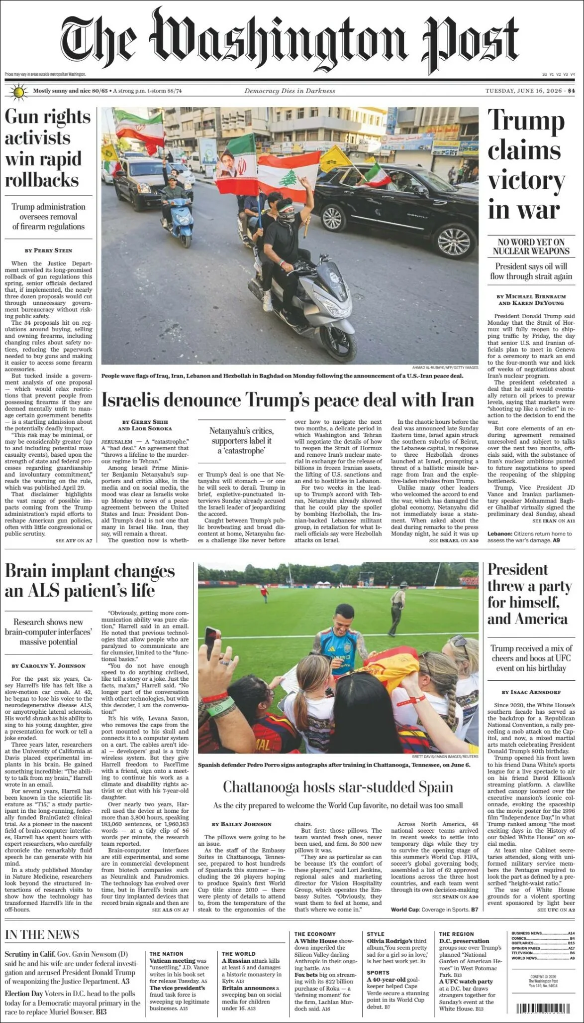 Portada de The Washington Post