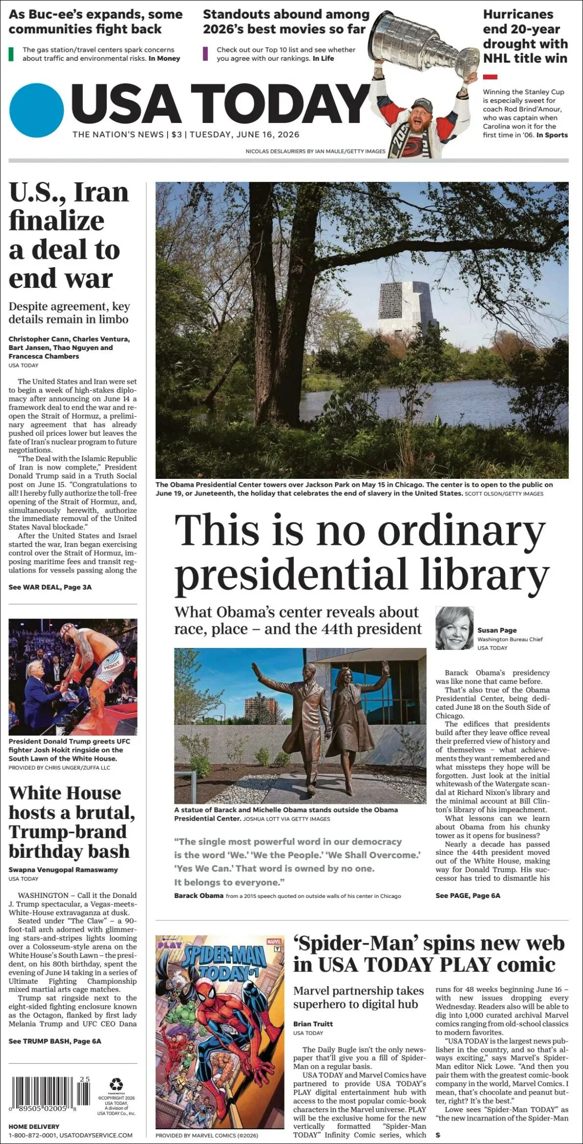 Portada de Usa Today