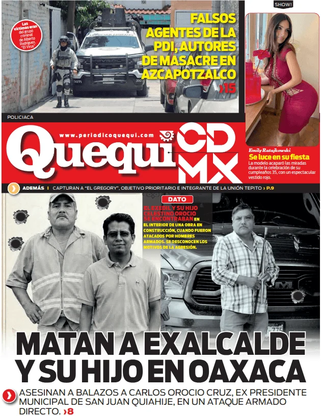 Portada de Quequi CDMX (contraportada) del martes, 16 de junio de 2026