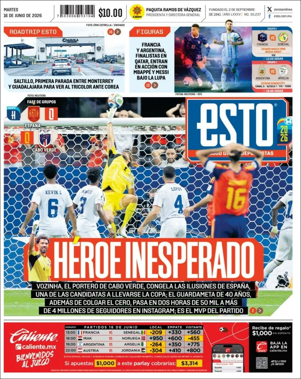 Portada de Esto del martes, 16 de junio de 2026