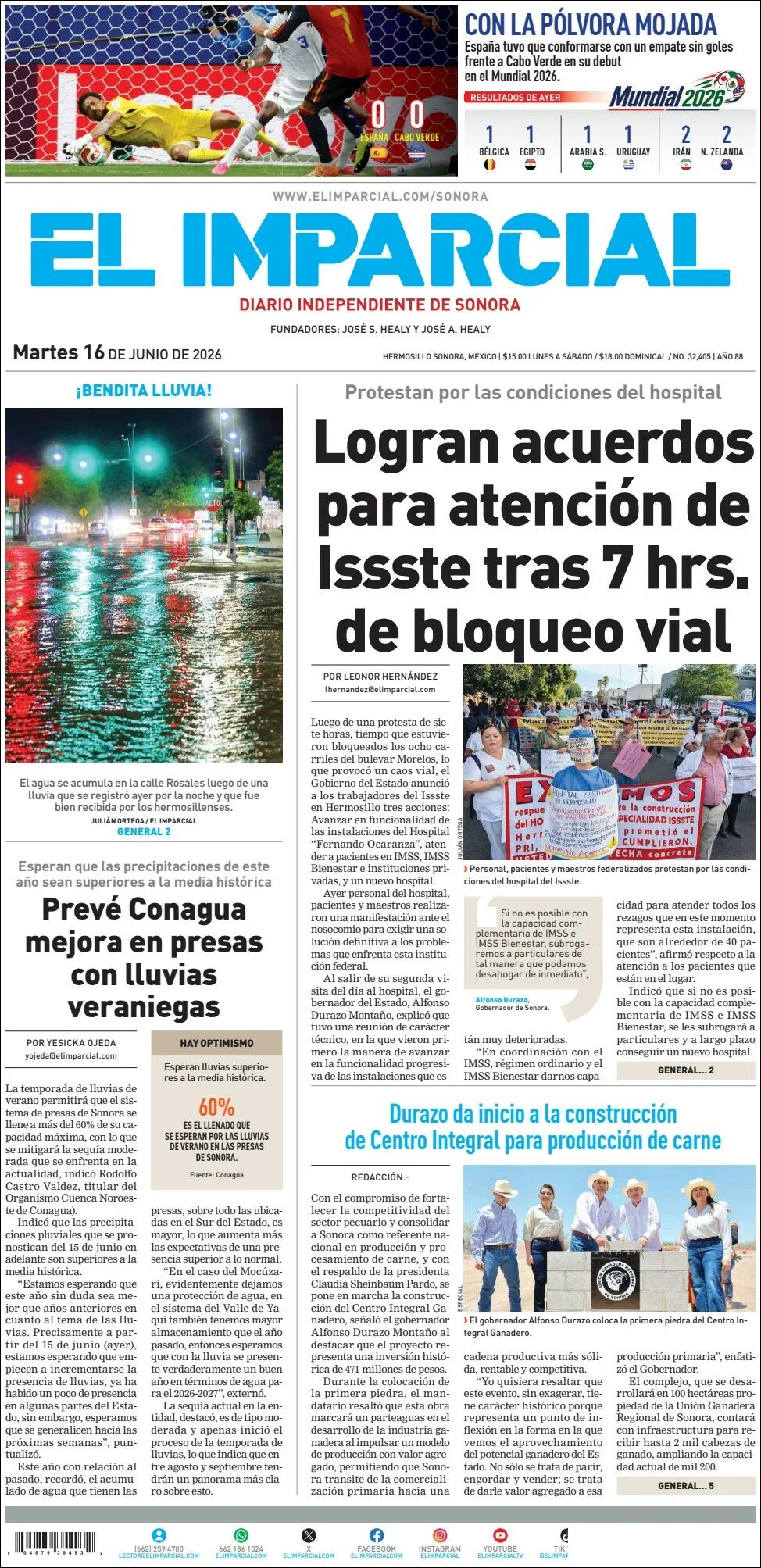 Portada de El Imparcial
