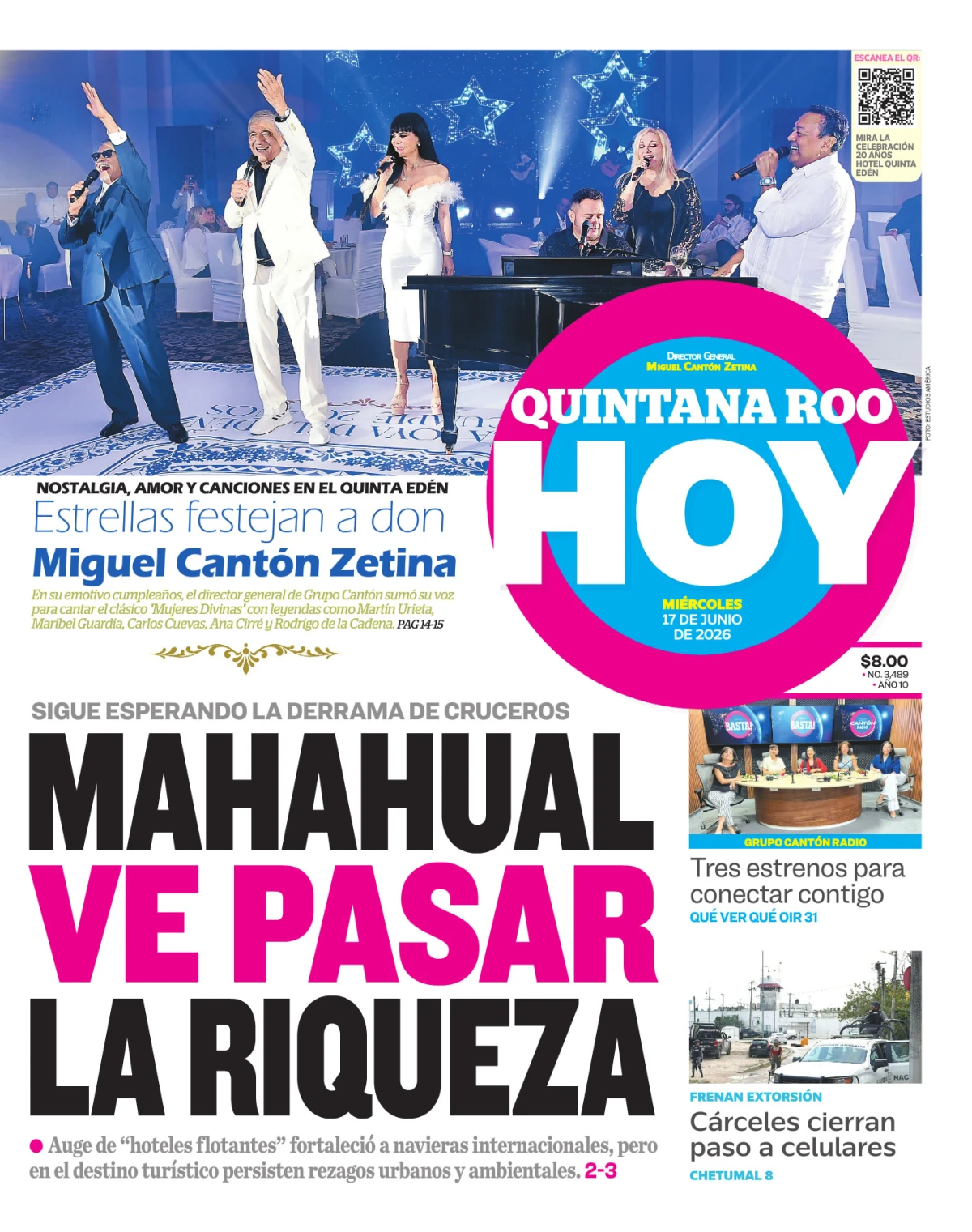 Portada de Quintana Roo Hoy (portada)