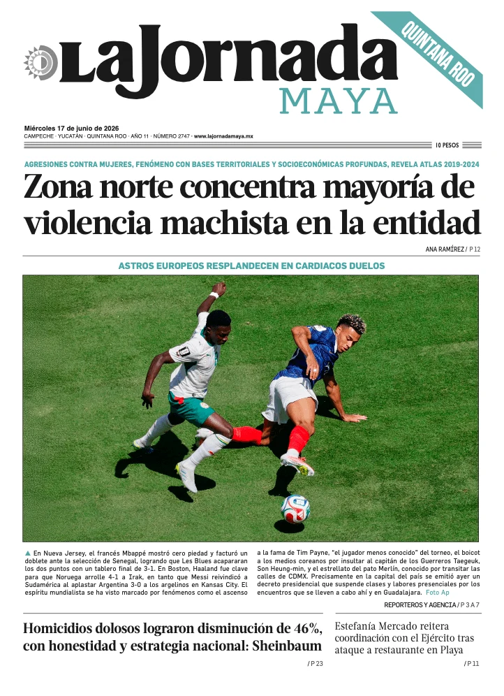 Portada de La Jornada Maya Quintana Roo del 2026-06-17