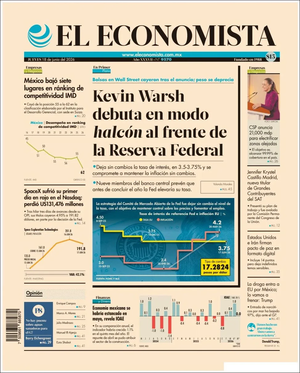 Portada de El Economista del 2026-06-18