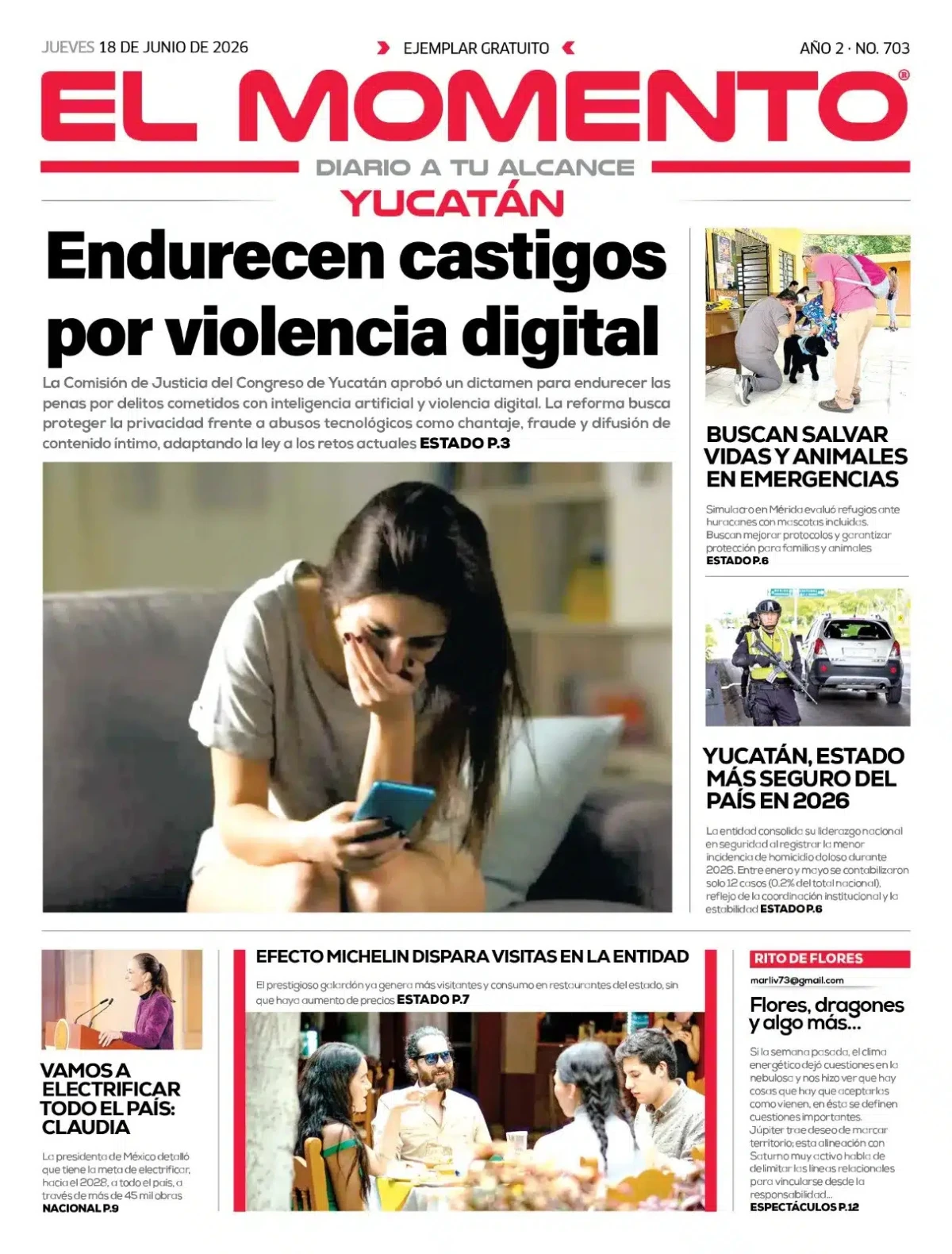 Portada de El Momento Yucatan