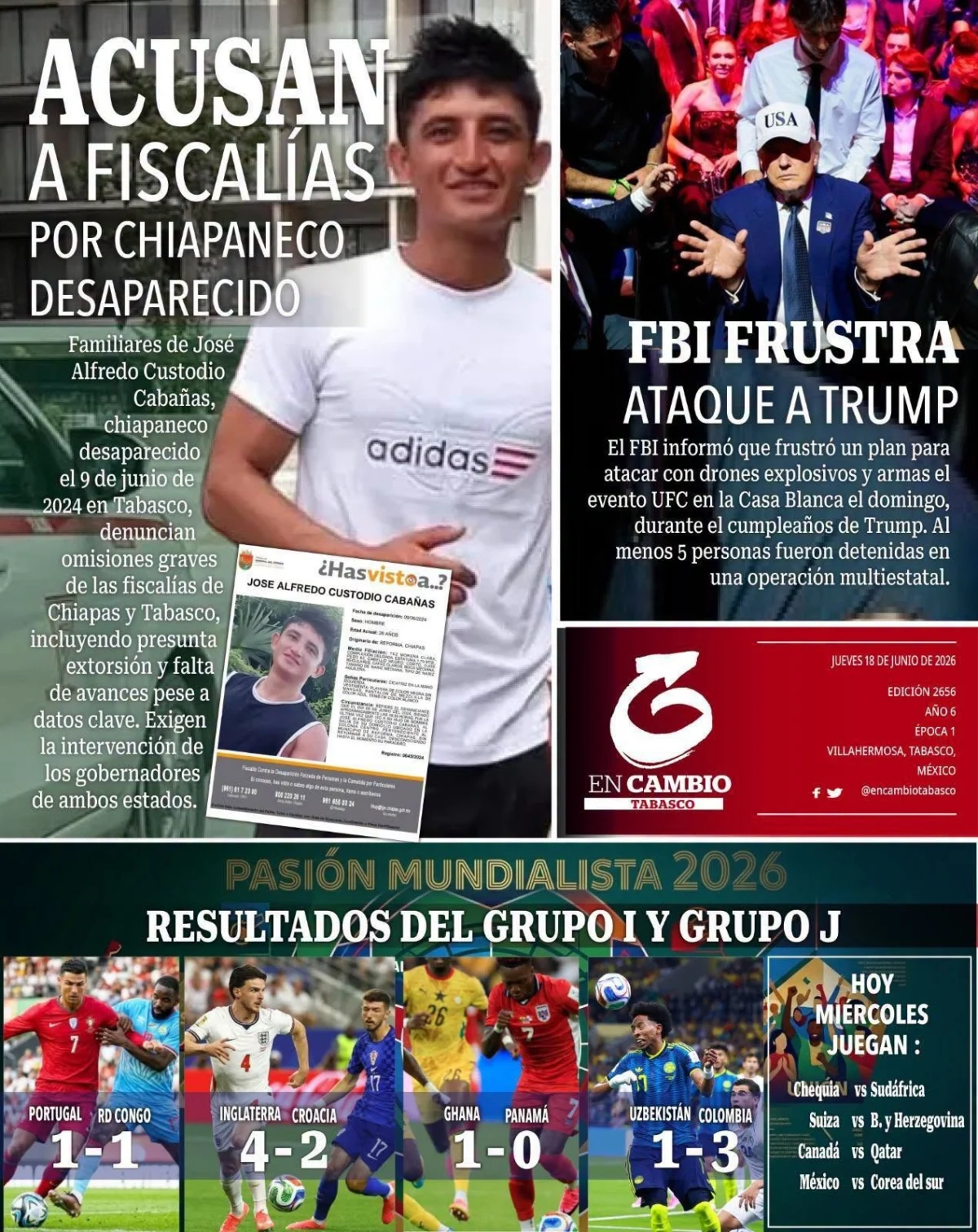Portada de En Cambio - Tabasco (contraportada)
