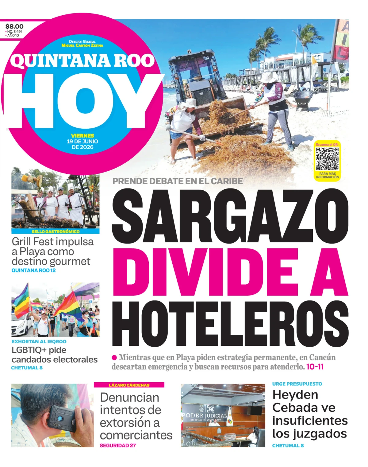 Portada de Quintana Roo Hoy (portada)