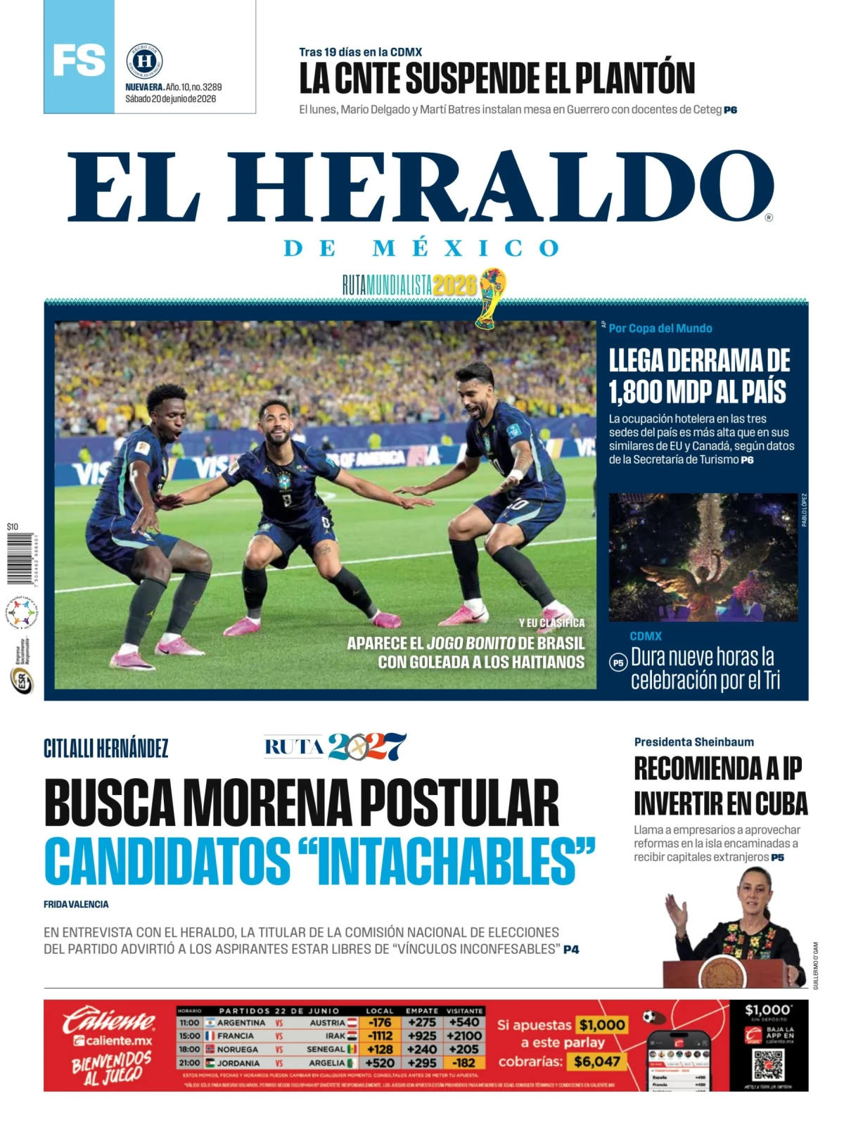 Portada de El Heraldo de Mexico