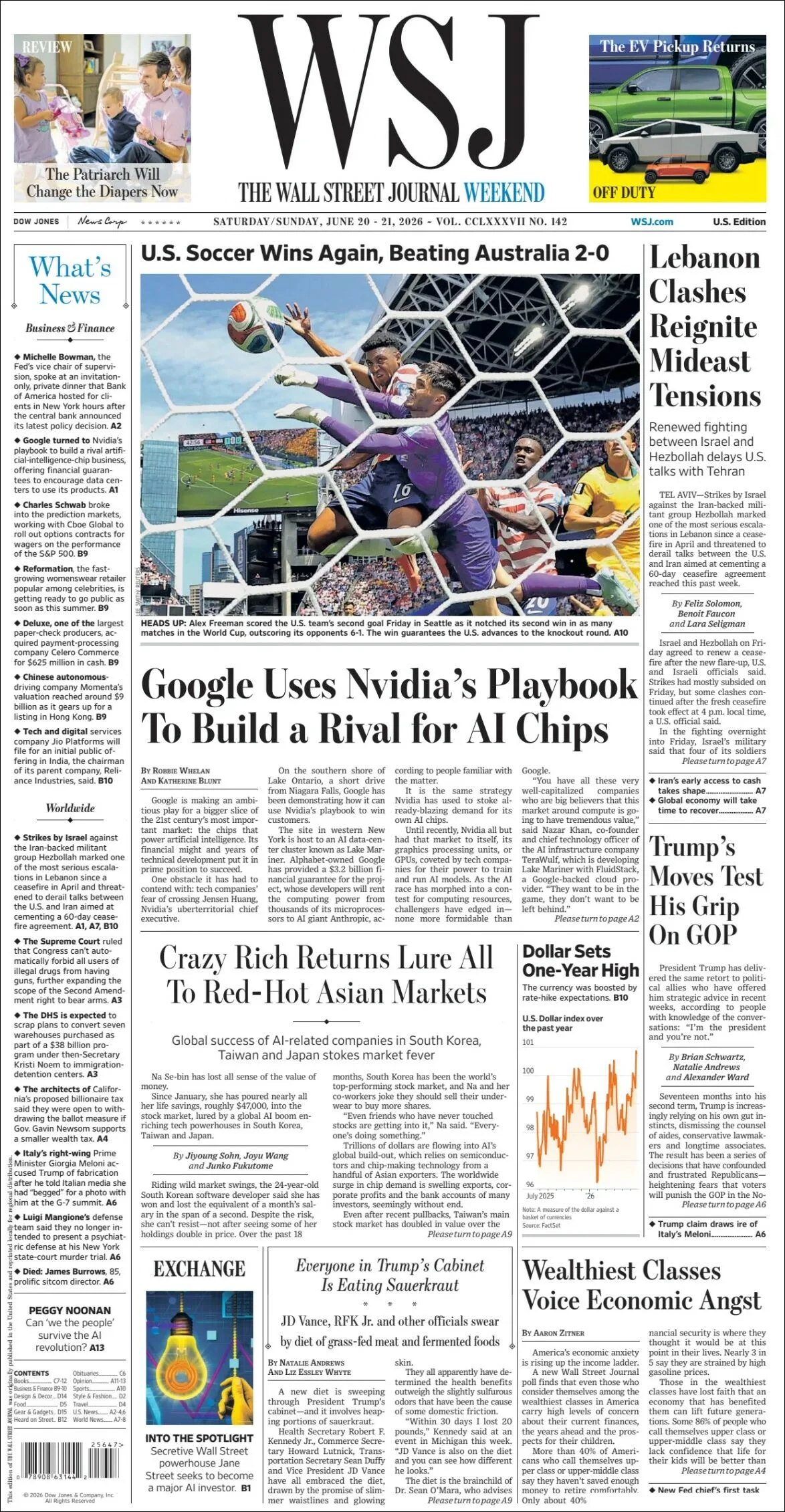 Portada de The Wall Street Journal