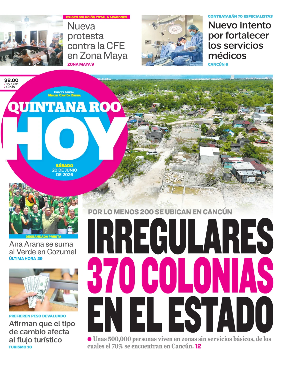 Portada de Quintana Roo Hoy (portada)