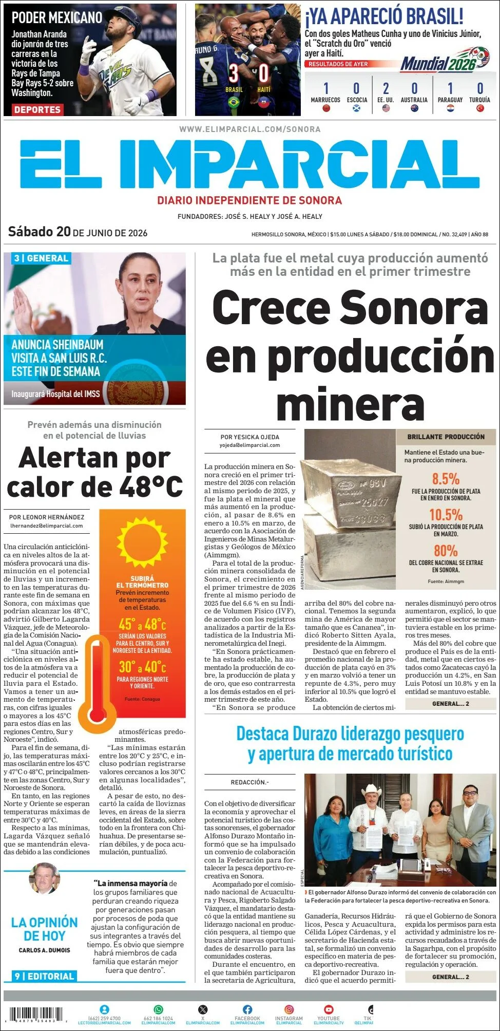 Portada de El Imparcial