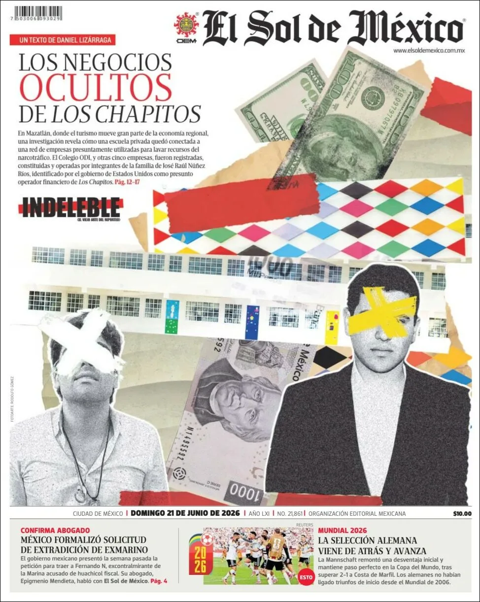 Portada de El Sol de Mexico