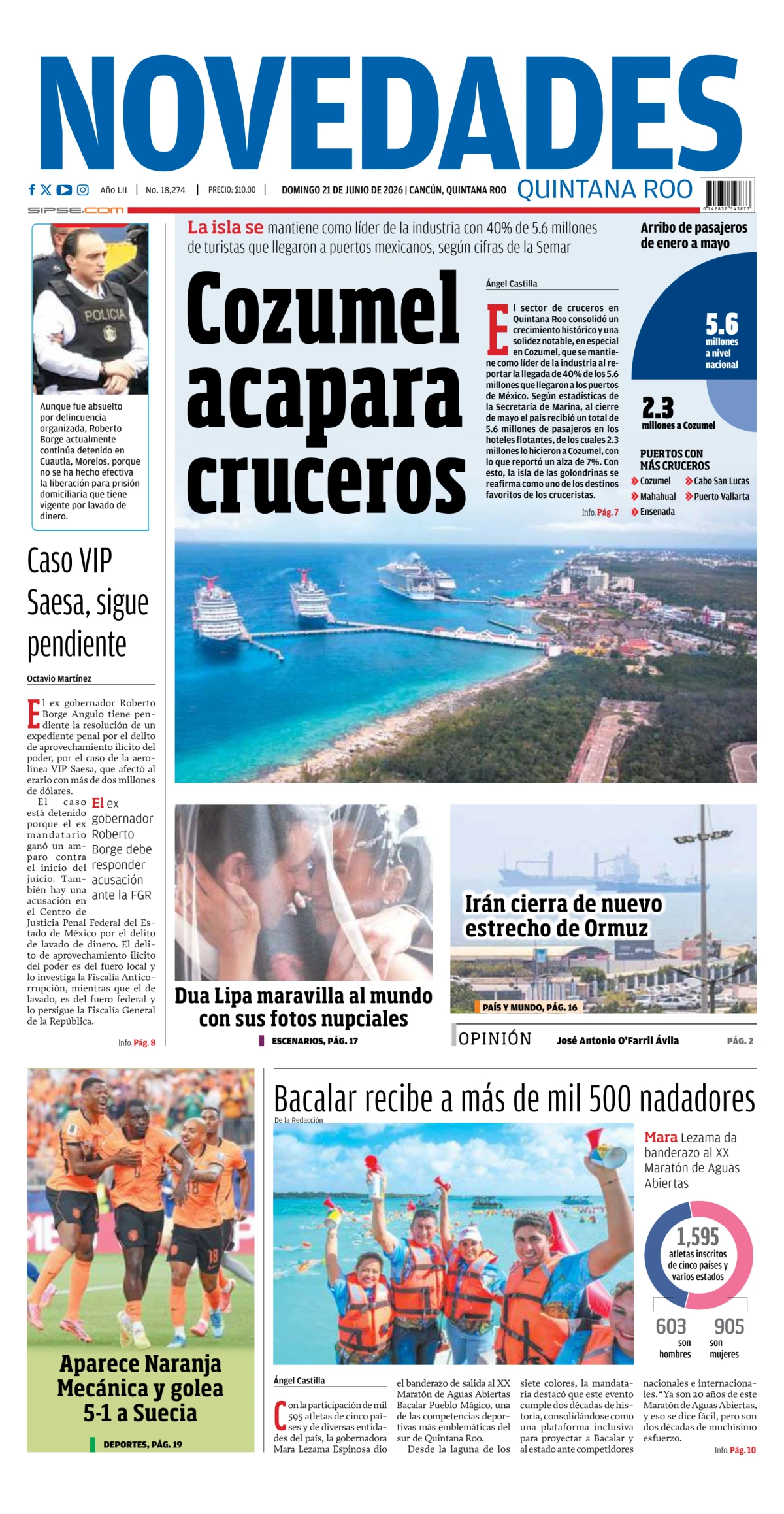 Portada de Novedades Quintana Roo