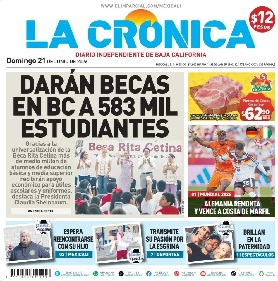 Portada de La Cronica