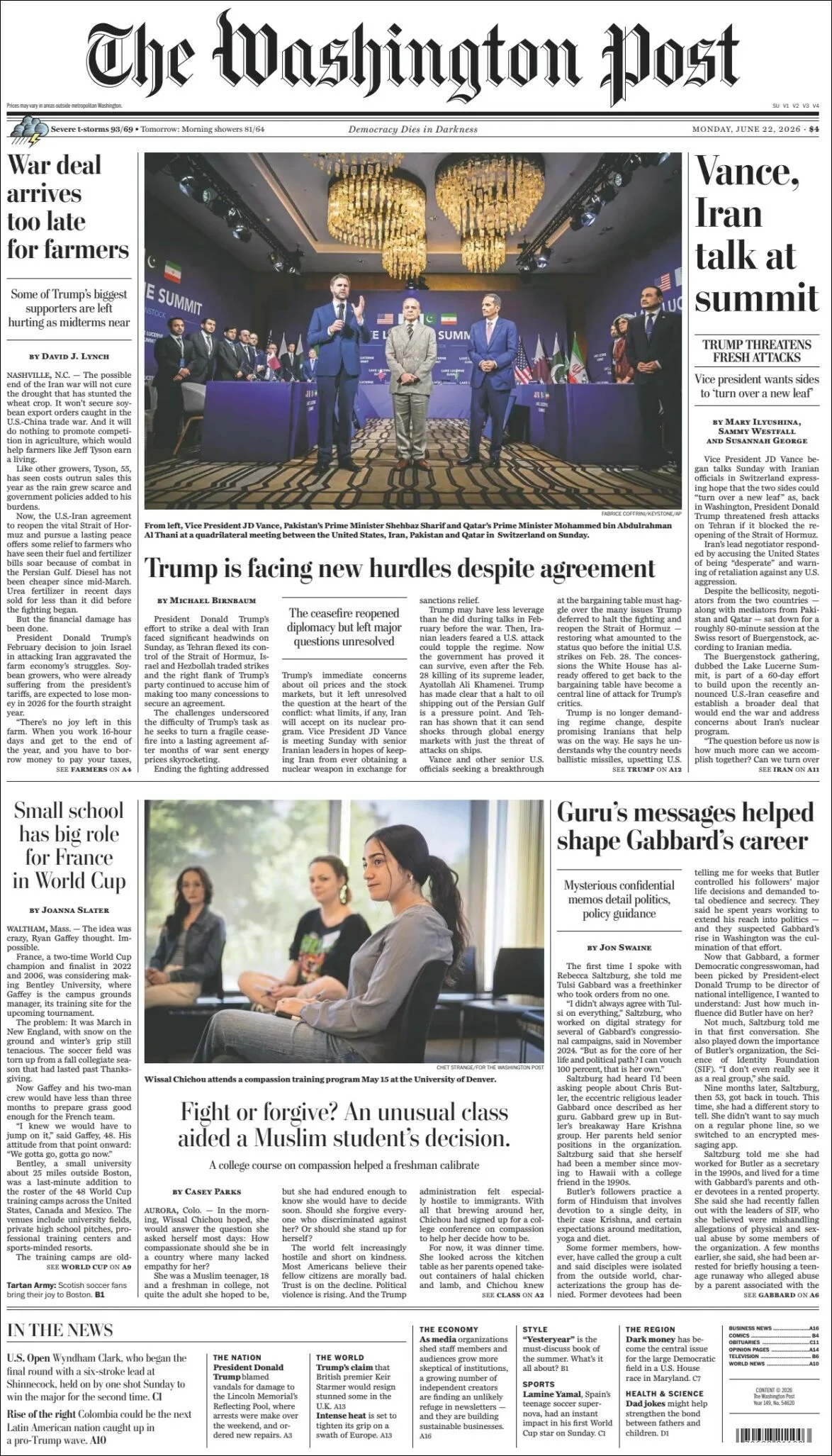 Portada de The Washington Post