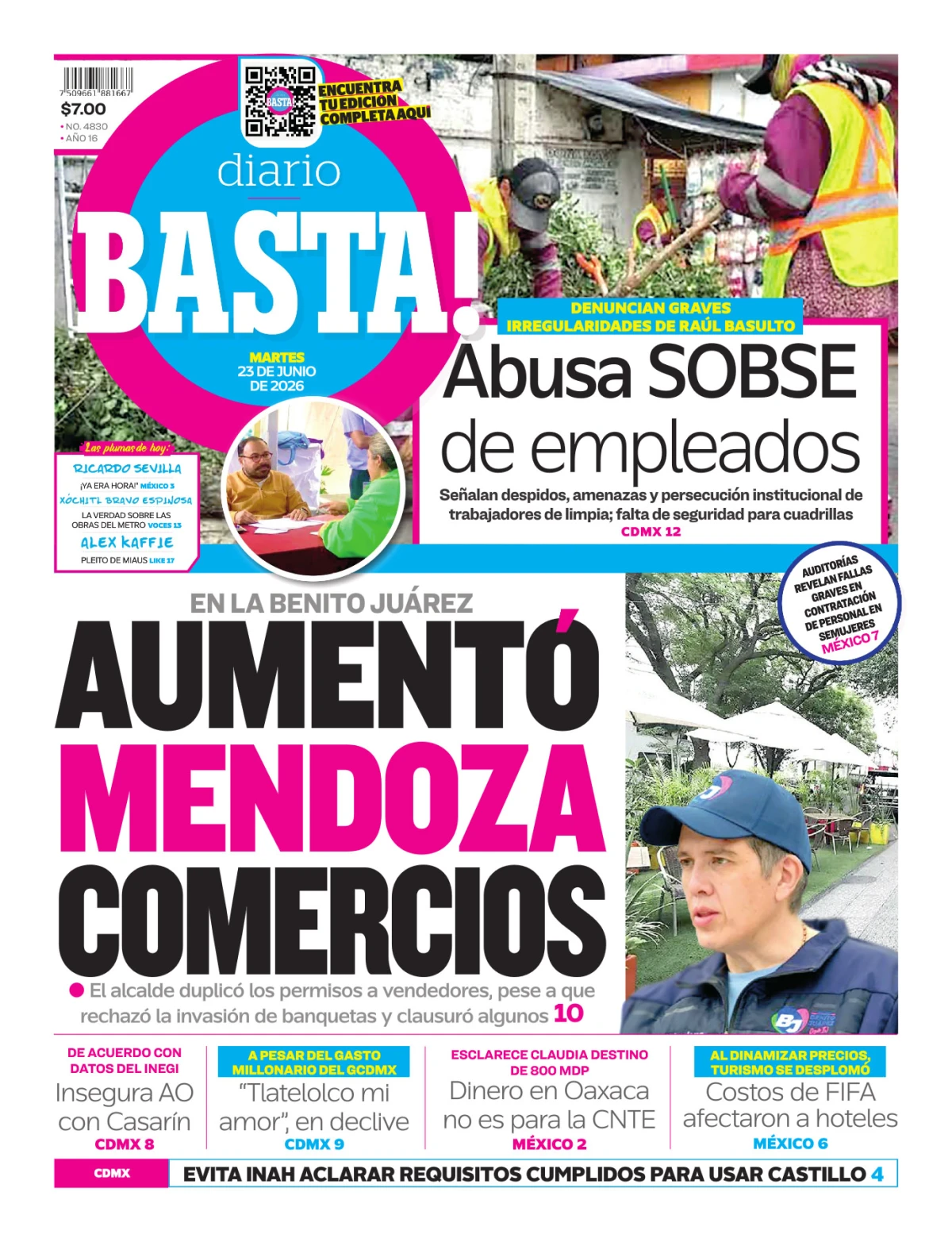 Portada de Basta! (portada)