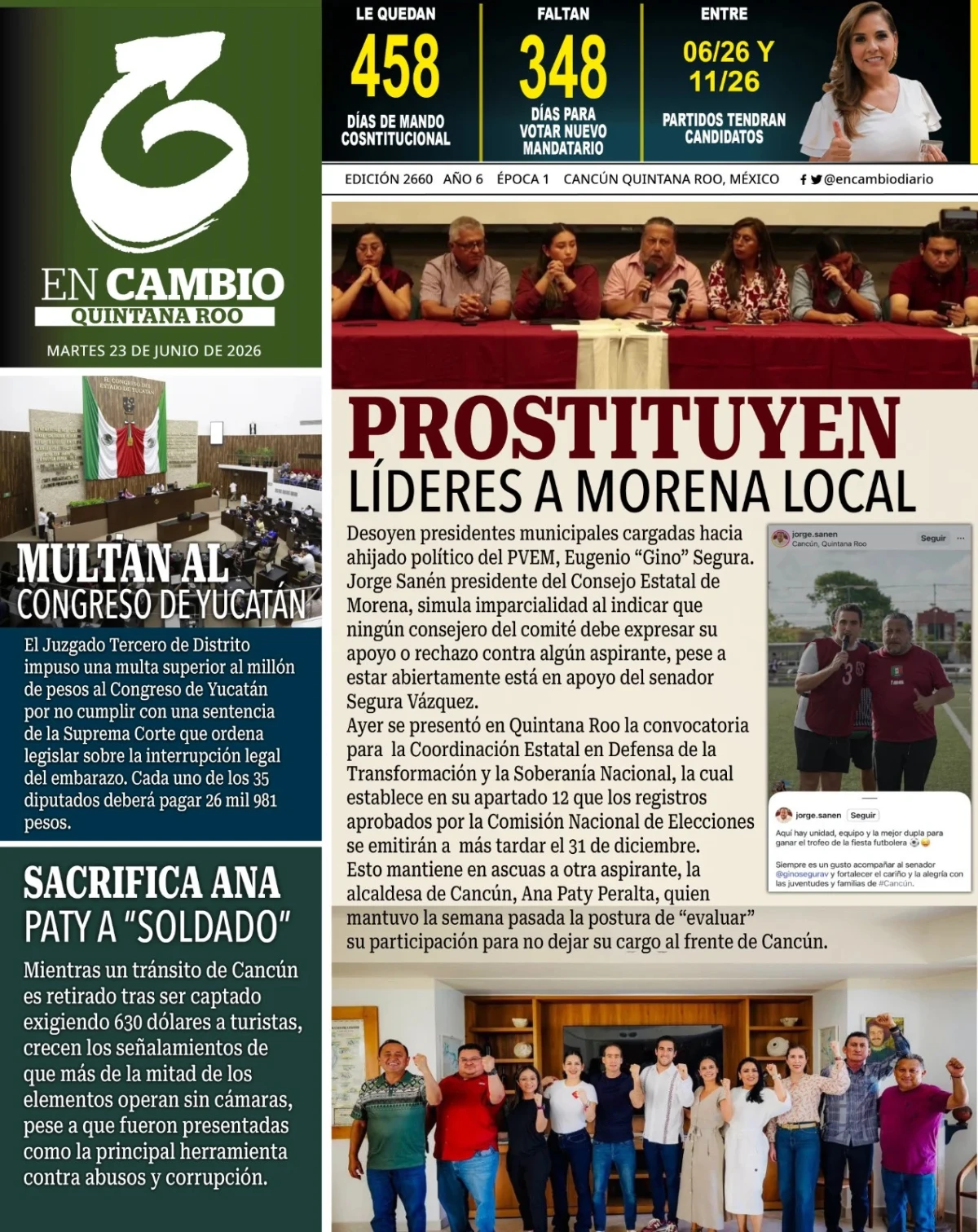 Portada de En Cambio - Quintana Roo (portada)