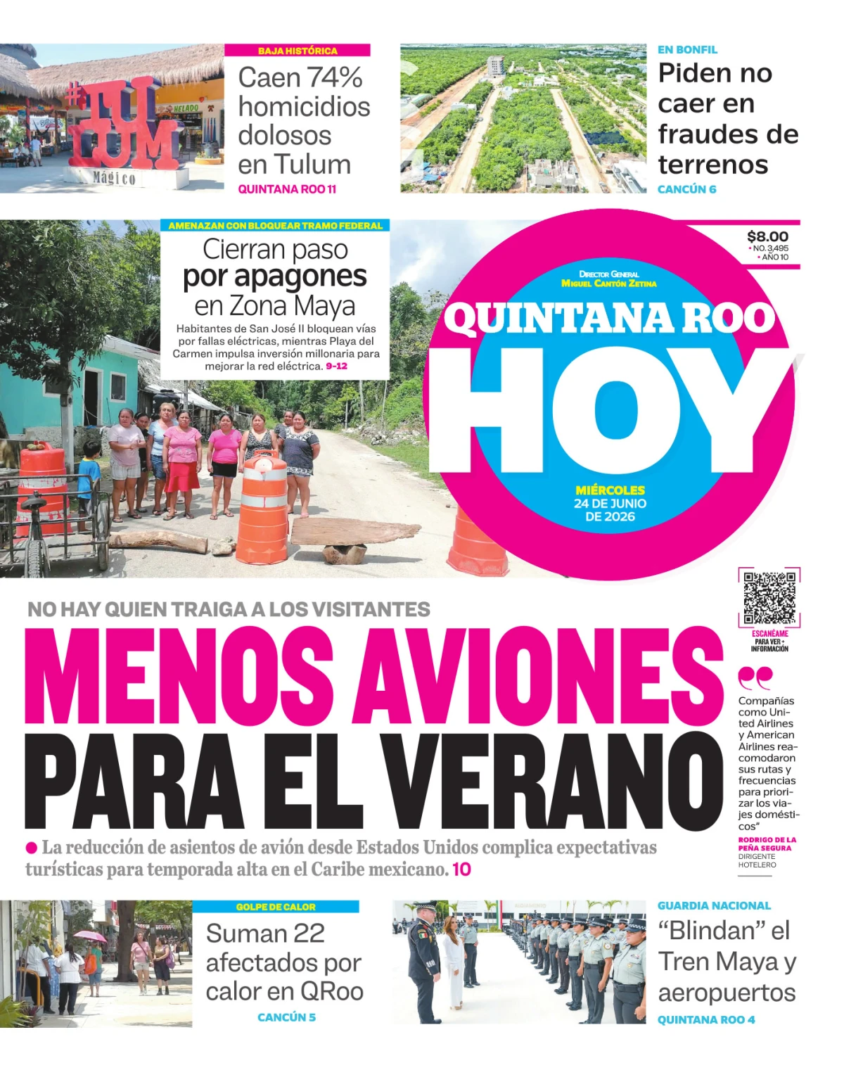 Portada de Quintana Roo Hoy (portada)