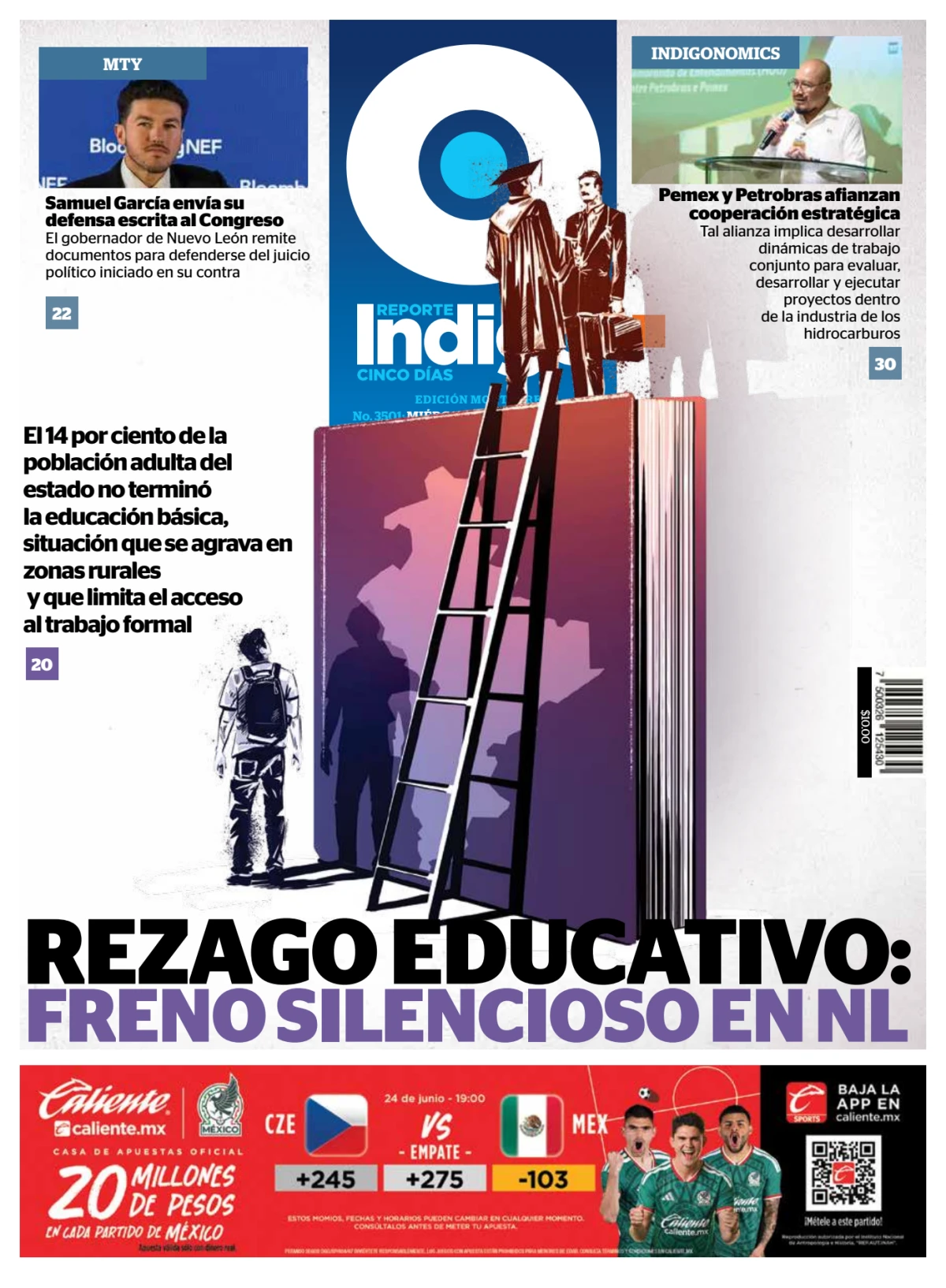 Portada de Reporte Indigo Monterrey del miércoles, 24 de junio de 2026