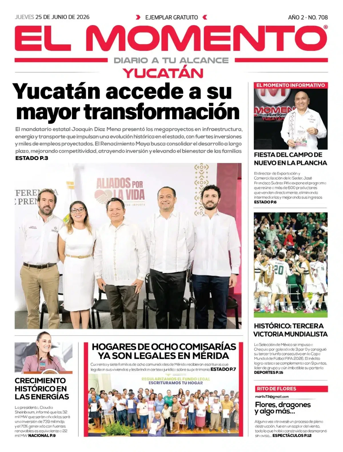 Portada de El Momento Yucatan