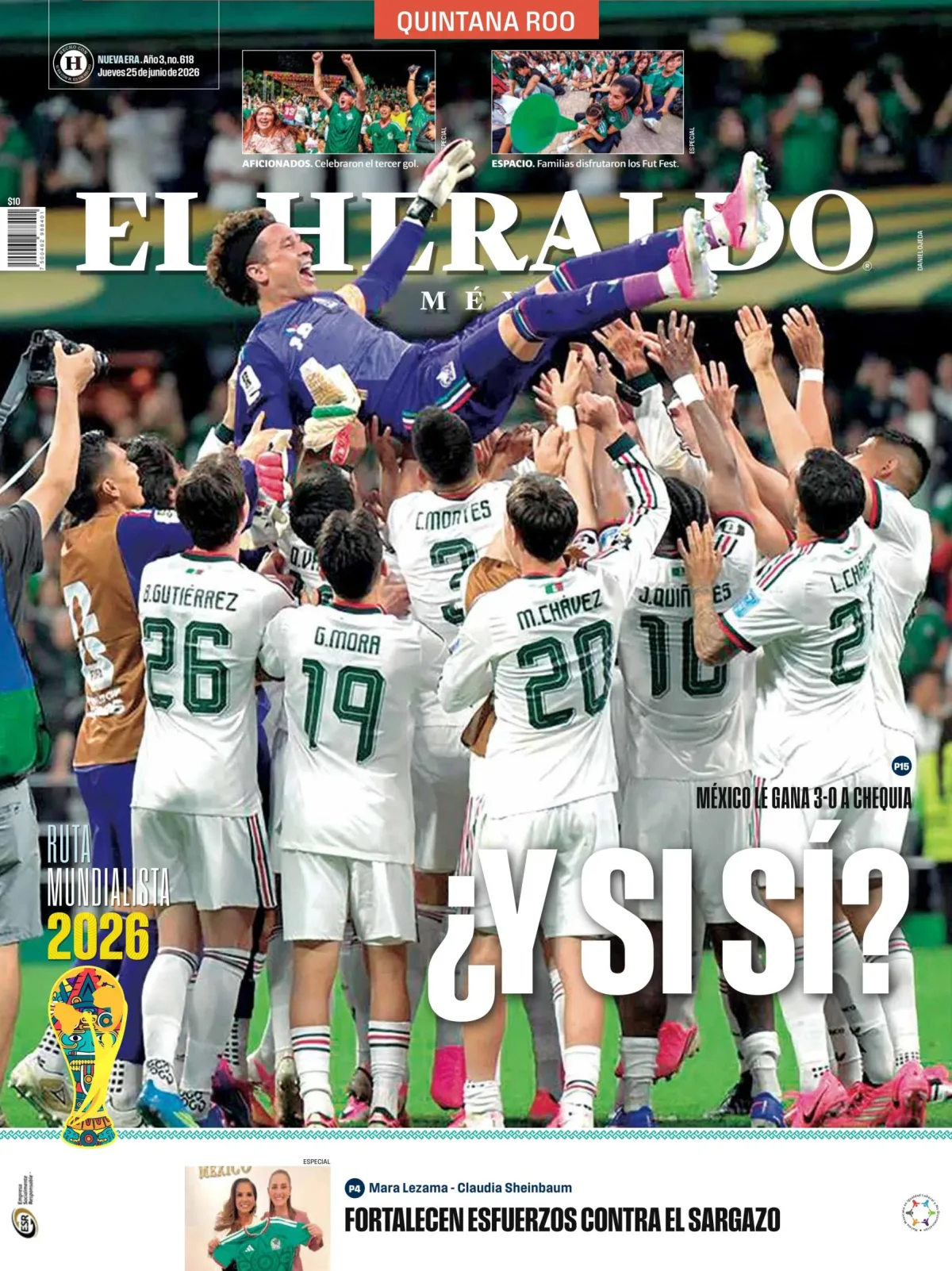 Portada de El Heraldo de Mexico - Quintana Roo