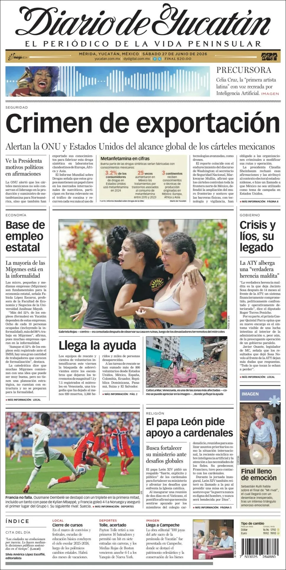 Portada de Diario de Yucatán