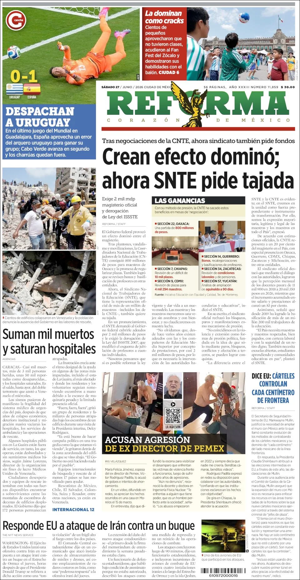 Portada de Reforma