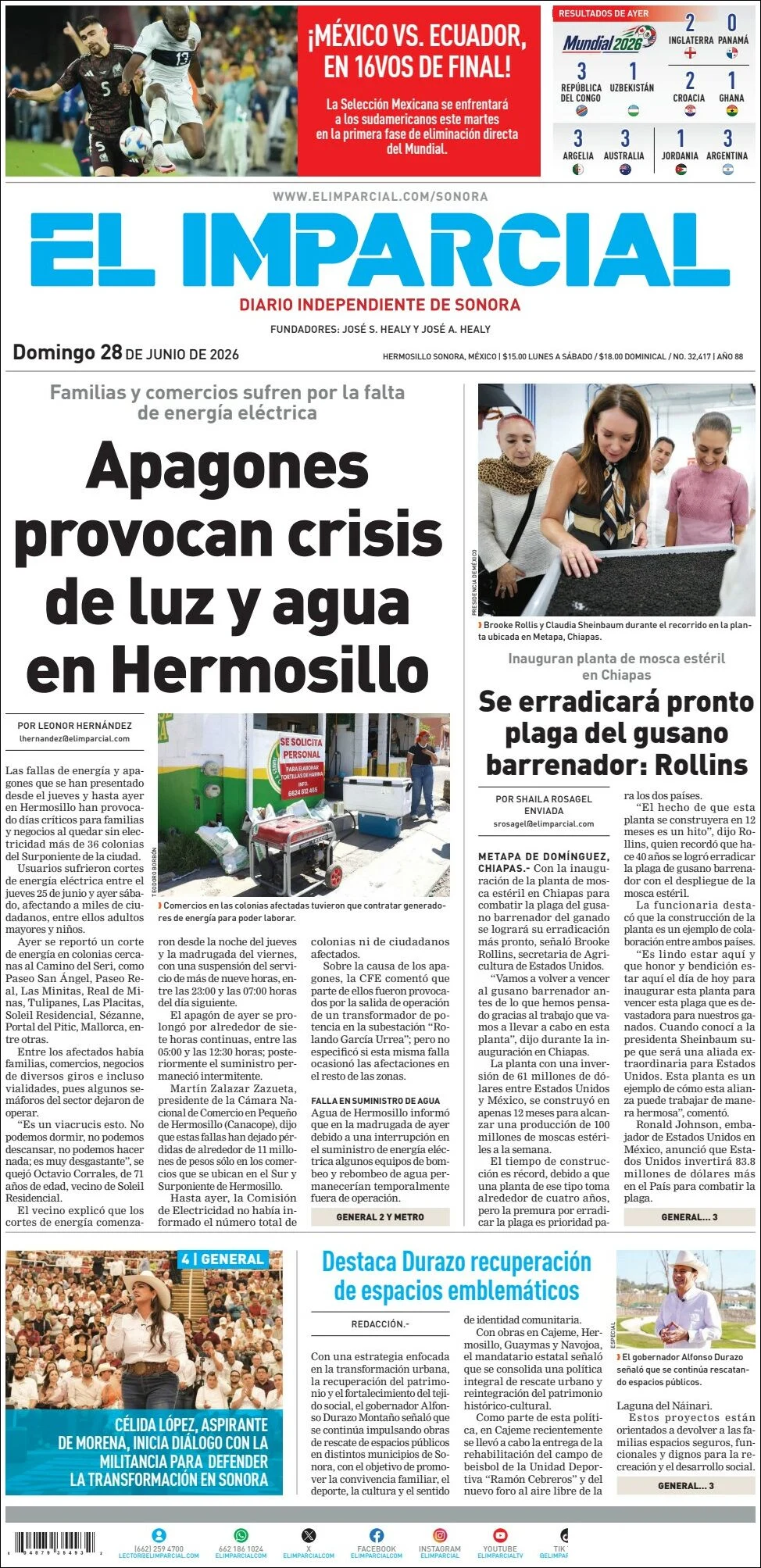 Portada de El Imparcial