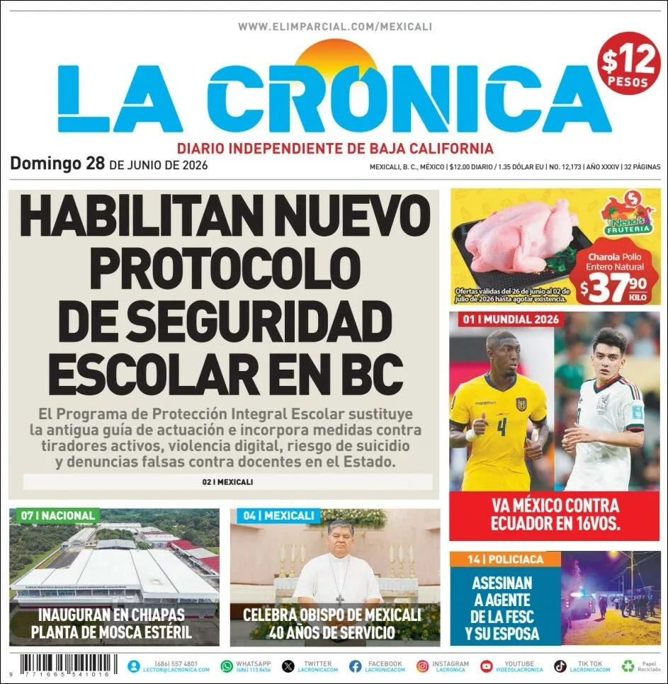 Portada de La Cronica