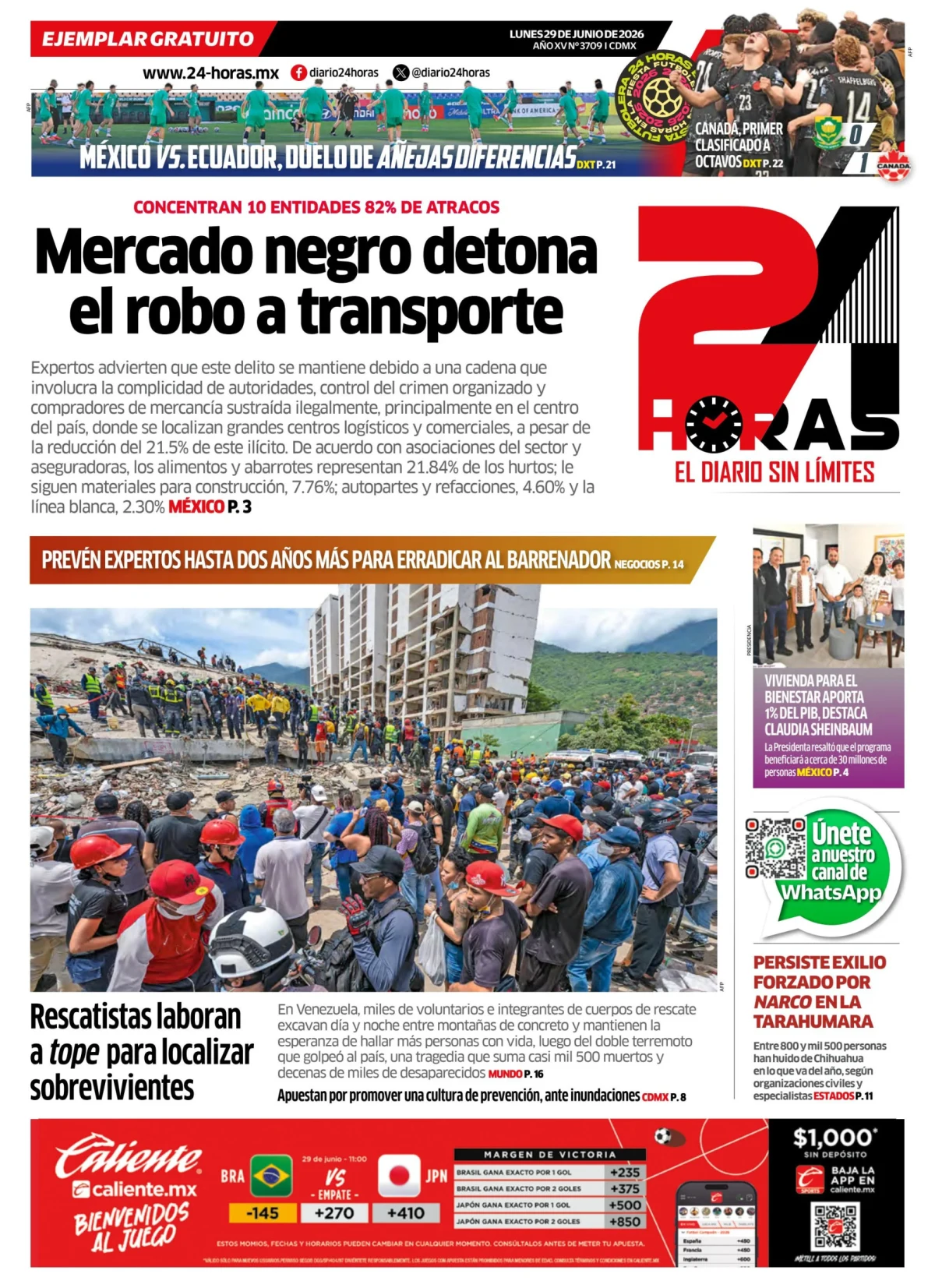 Portada de 24 Horas