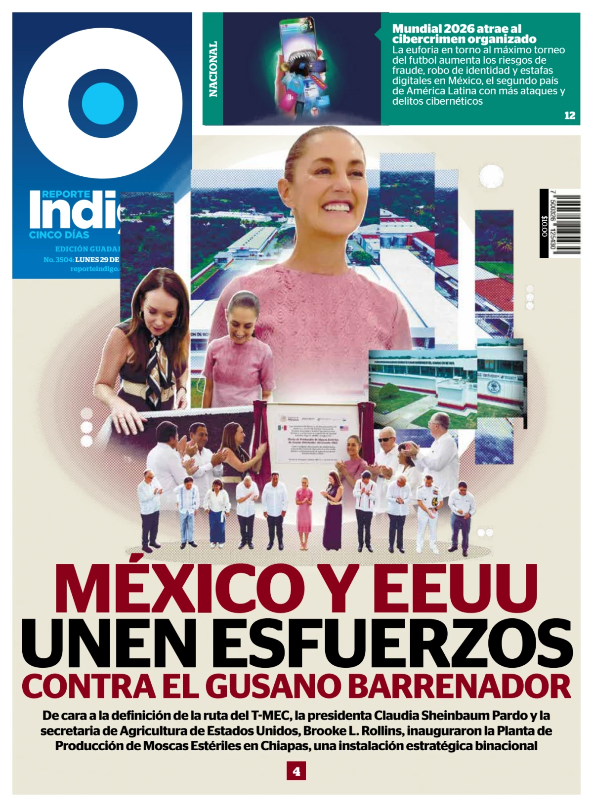 Portada de Reporte Indigo Guadalajara del lunes, 29 de junio de 2026