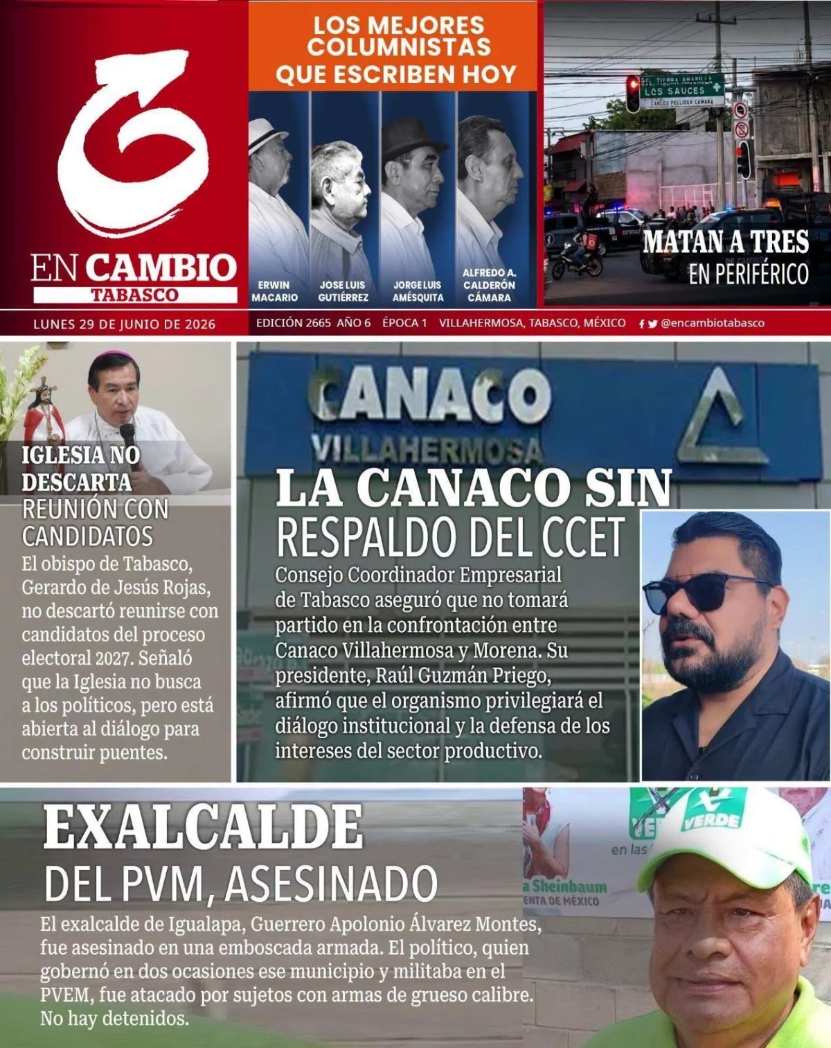 Portada de En Cambio - Tabasco (portada)