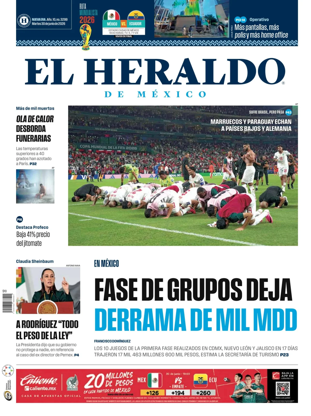 Portada de El Heraldo de Mexico