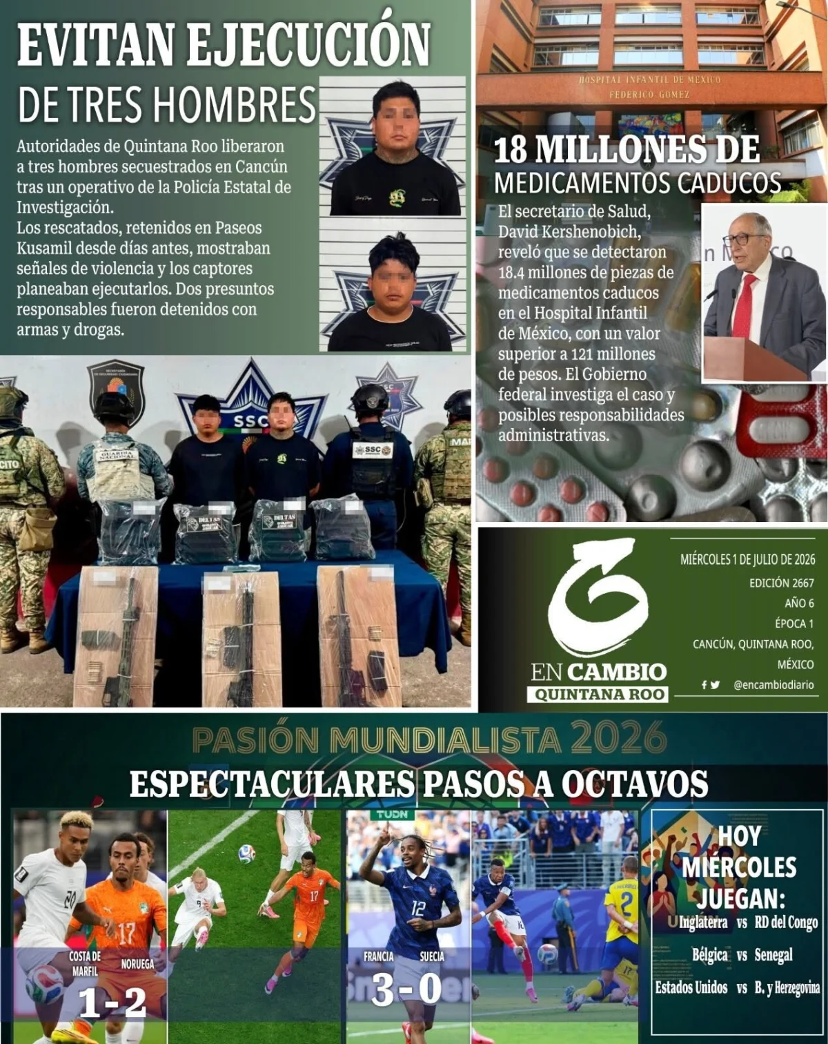 Portada de En Cambio - Quintana Roo (contraportada) del 2026-07-01
